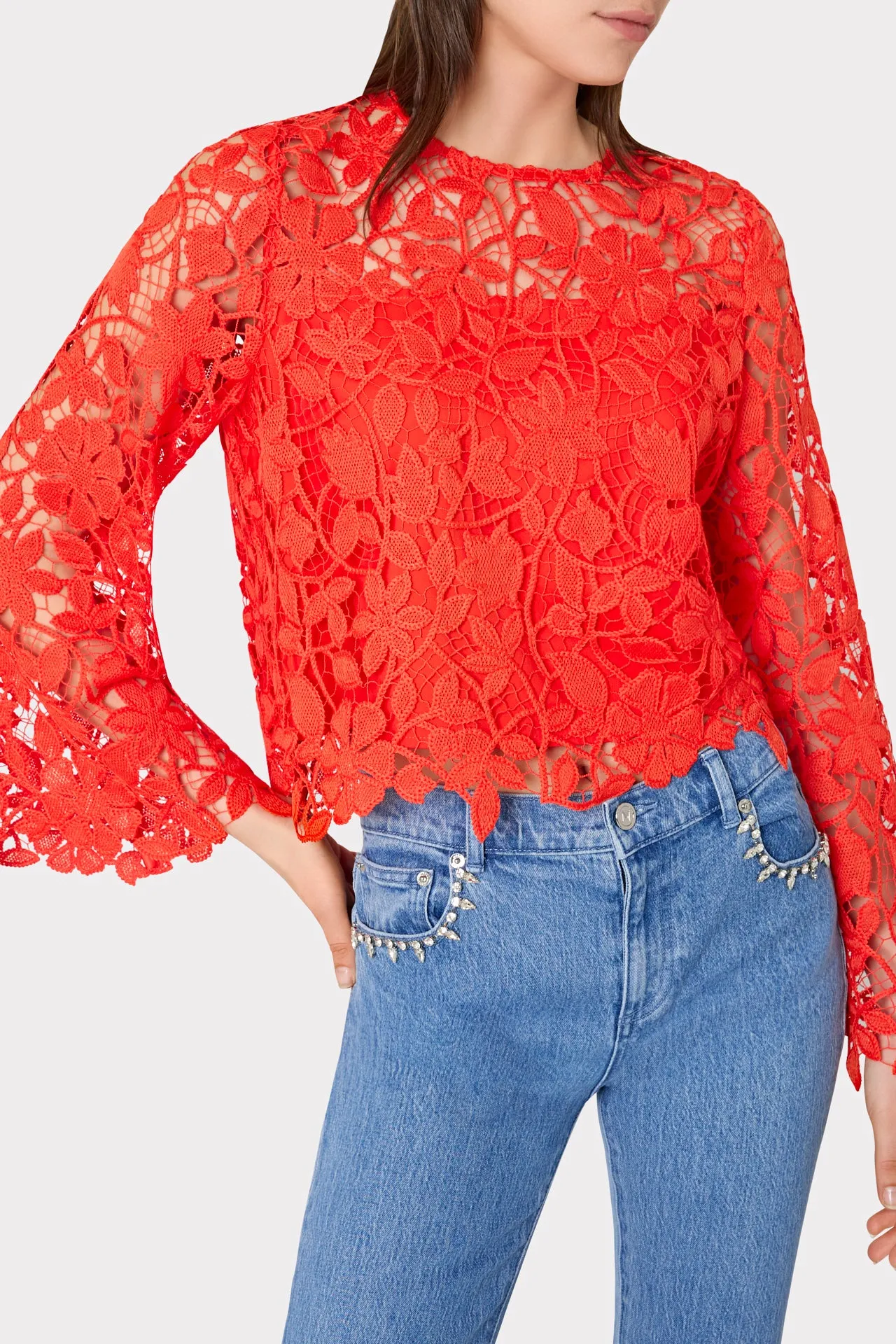 Catelyn Summer Floral Lace Top