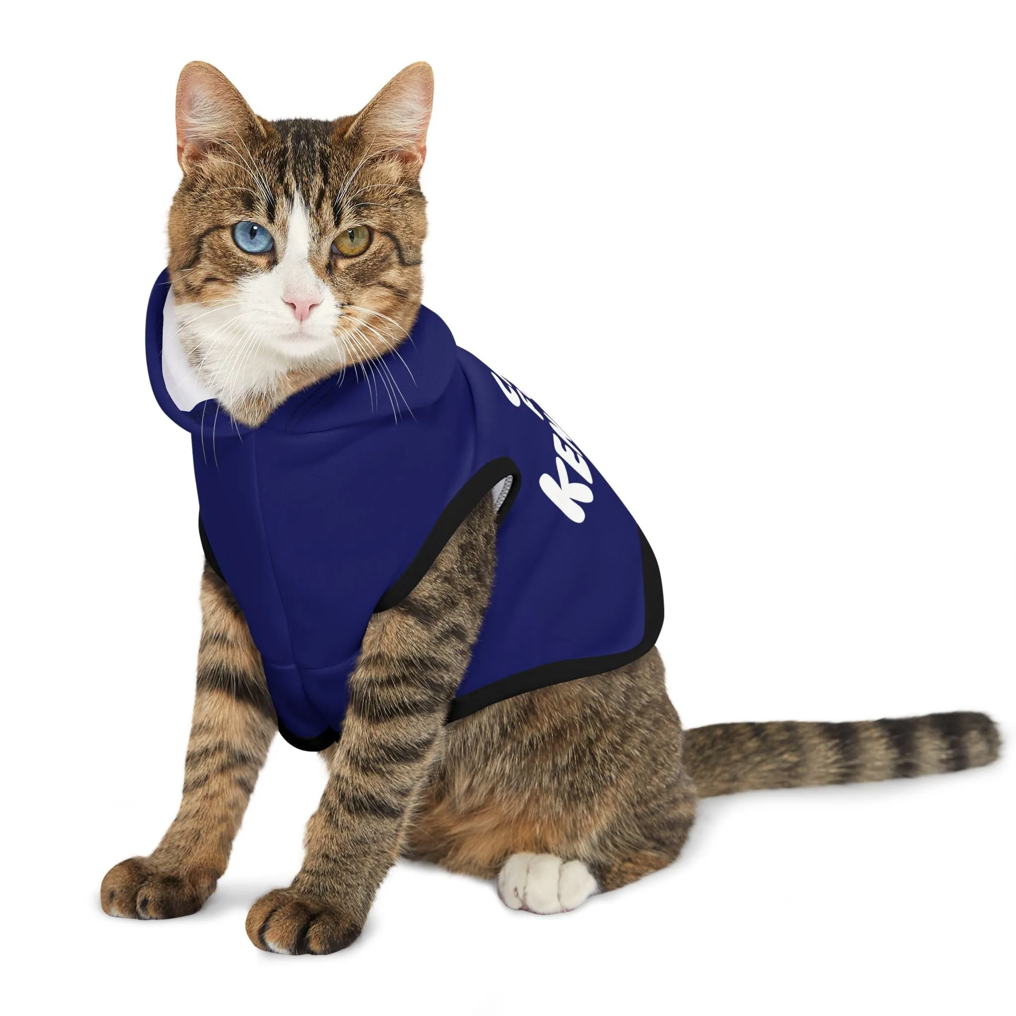 Cats for Kennedy Pet Hoodie in Navy