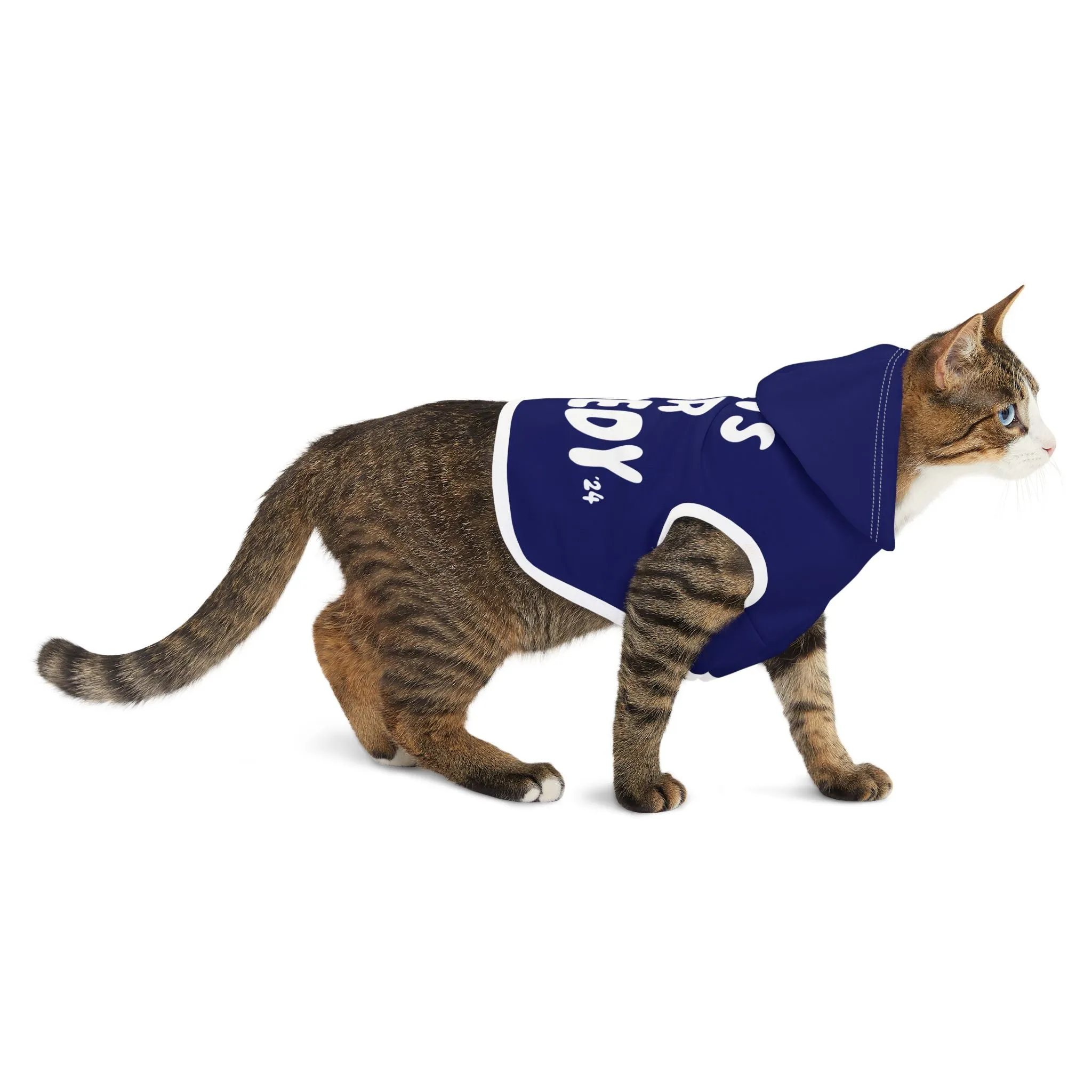 Cats for Kennedy Pet Hoodie in Navy