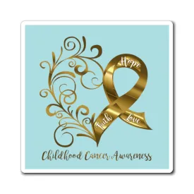 Childhood Cancer Awareness Heart Magnet (3 Sizes Available)