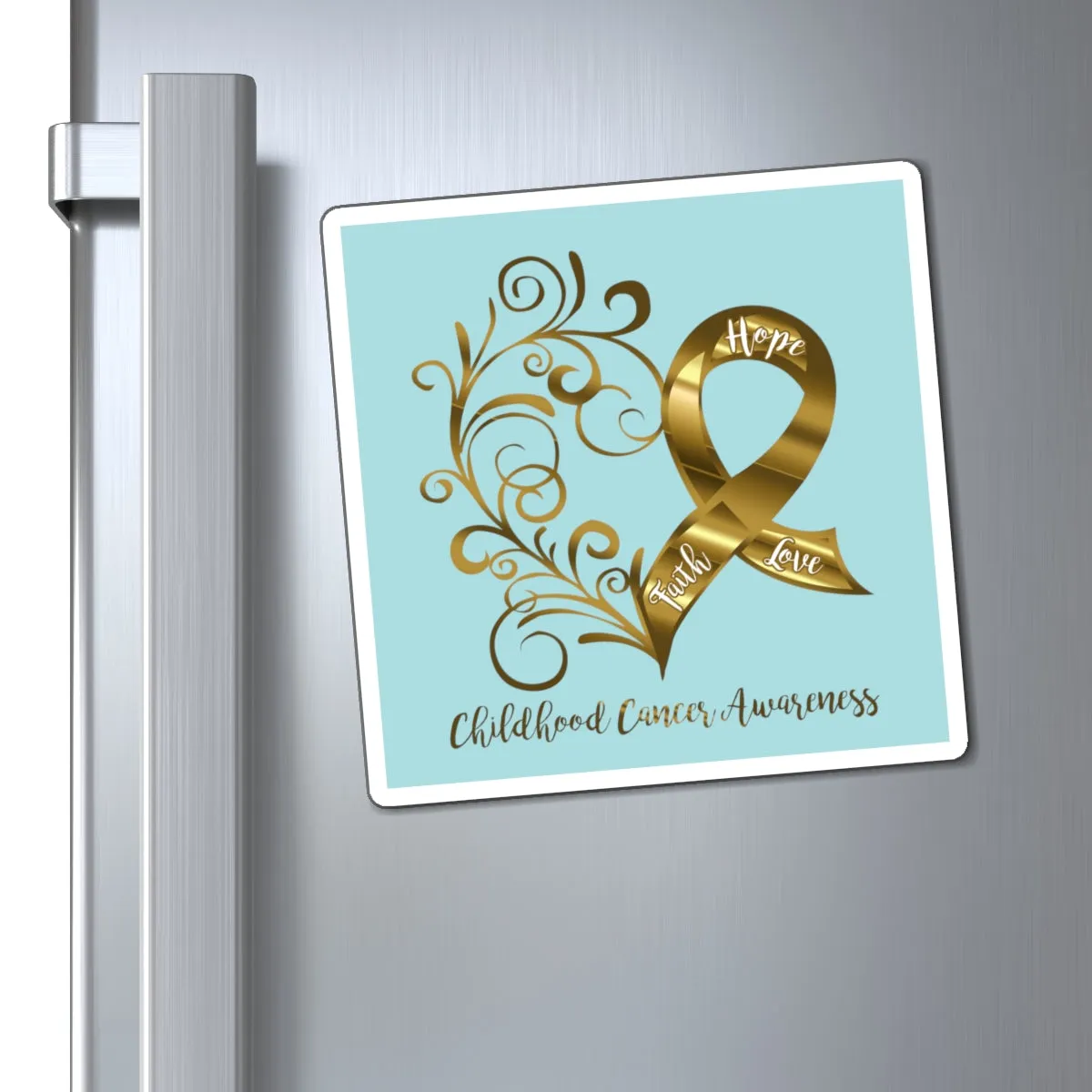 Childhood Cancer Awareness Heart Magnet (3 Sizes Available)