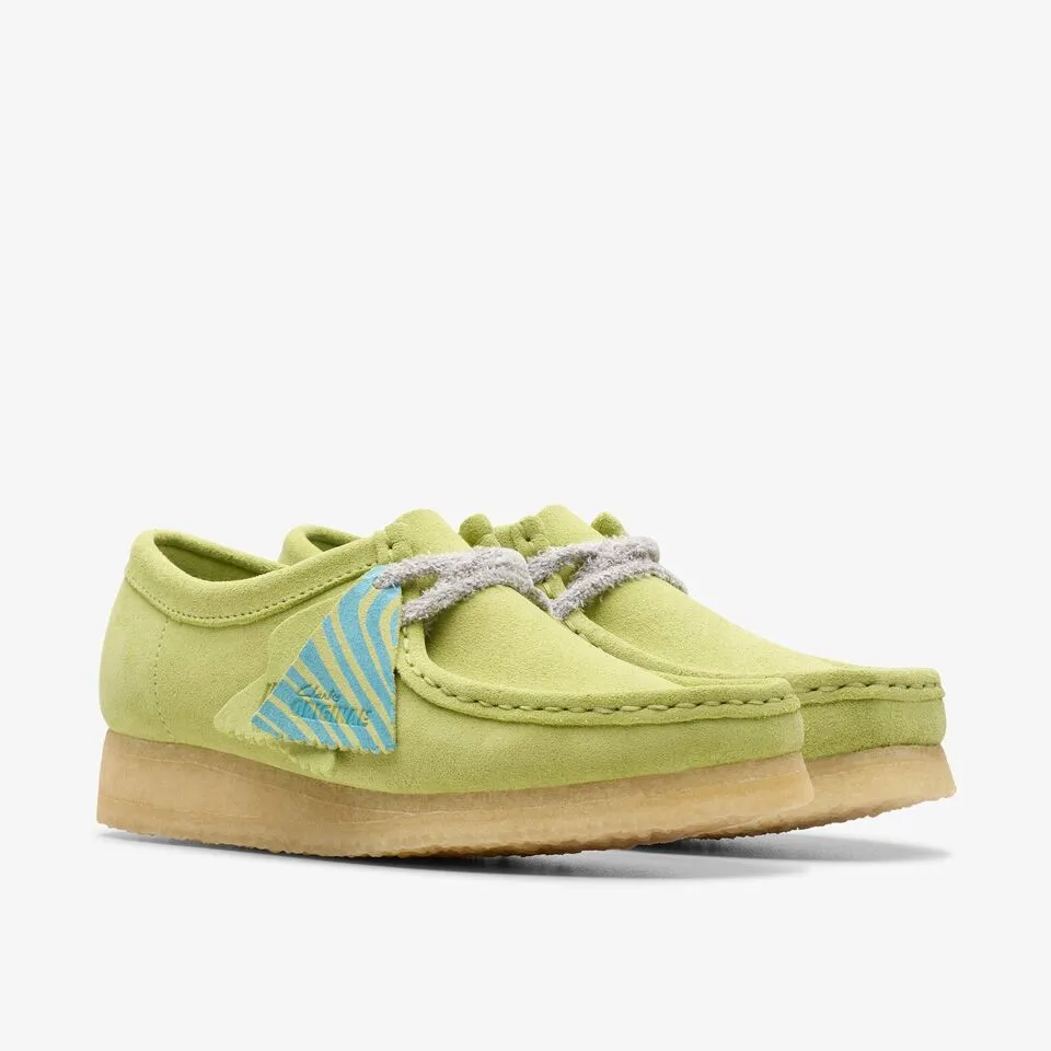 Clarks Originals Wallabee Low Top Women's Pale Lime Suede 26175670