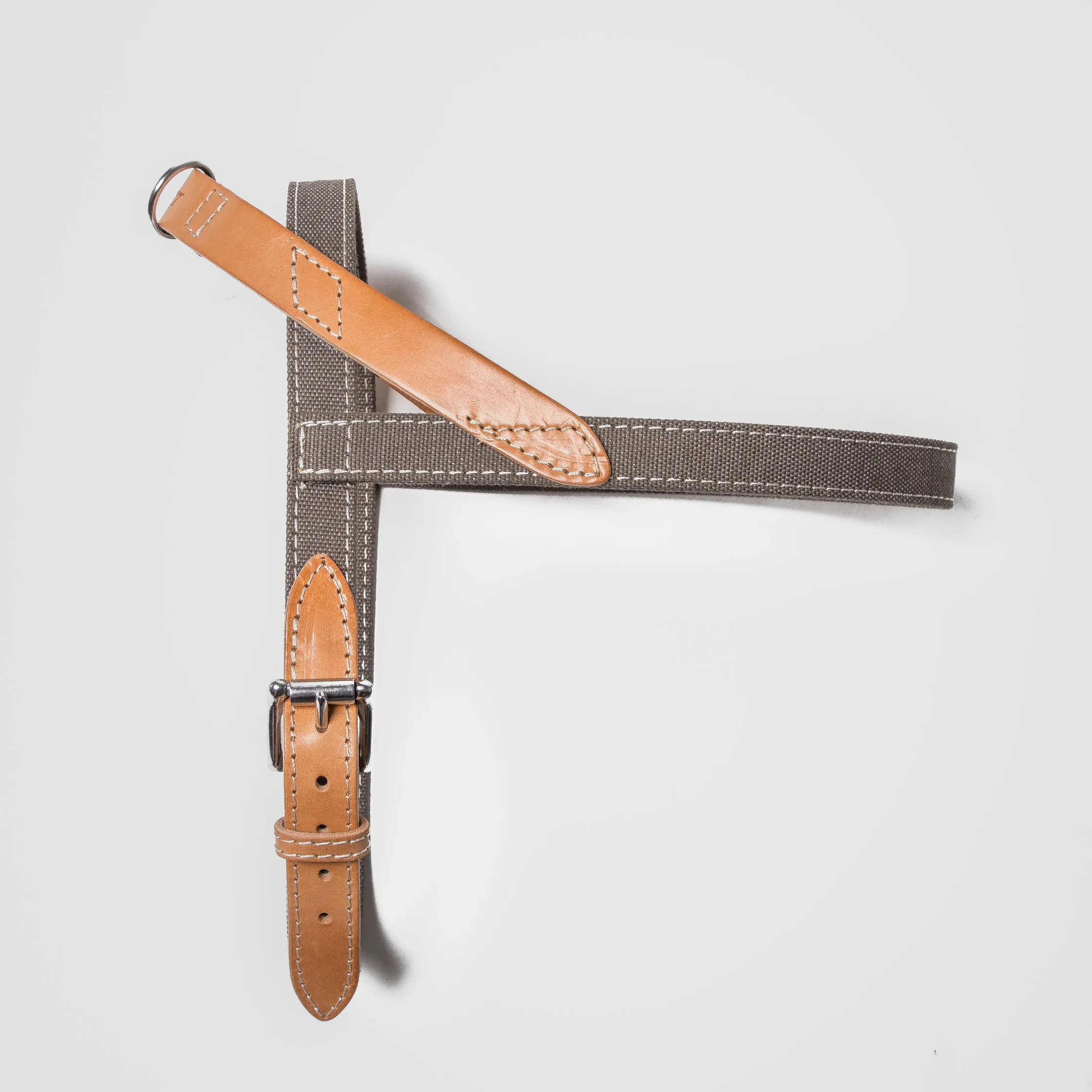 Cloud7: Tivoli Dog Harness in Canvas Leather, Greige