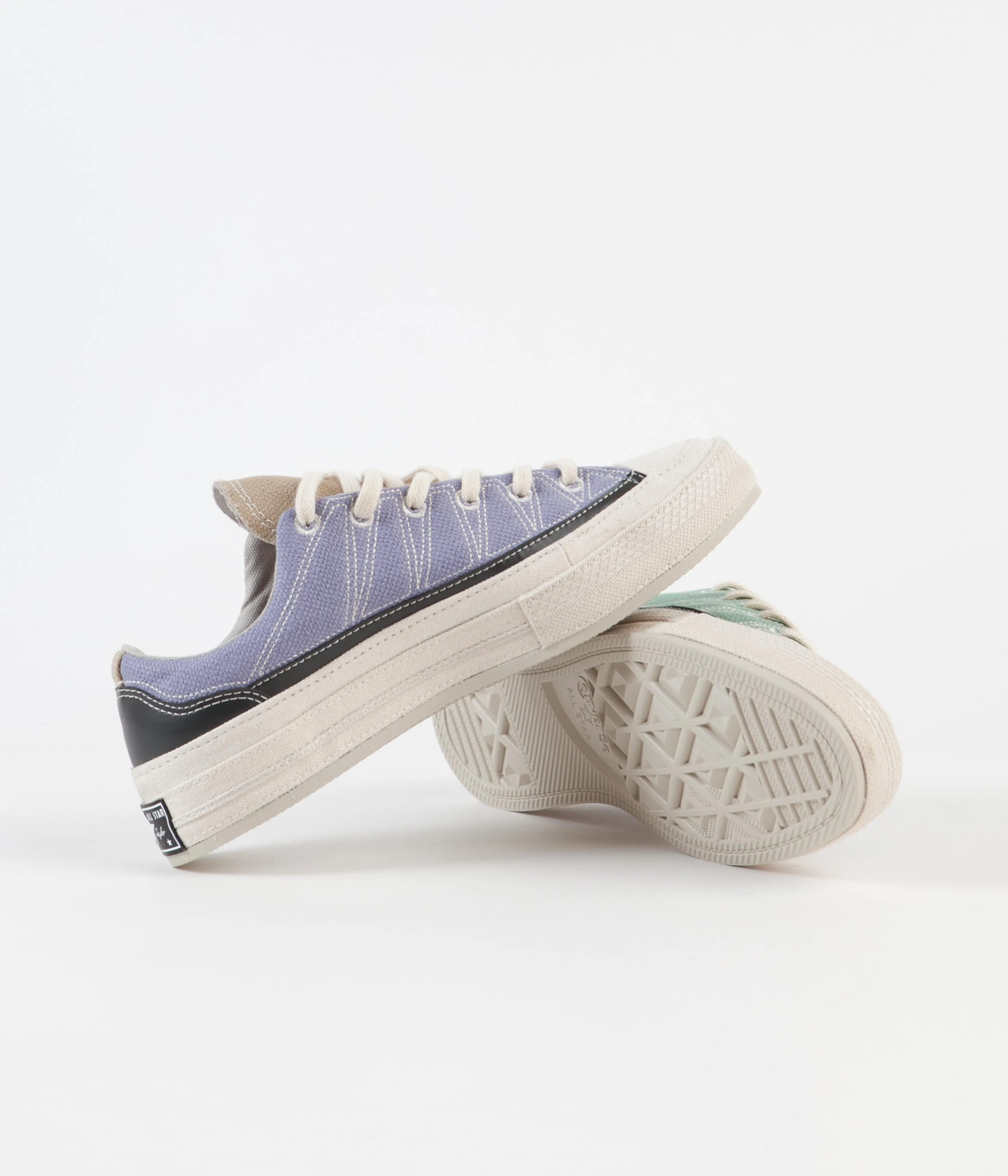 Converse Chuck 70 Ox Cozy Granola Shoes - Cool Sage / Slate Lilac