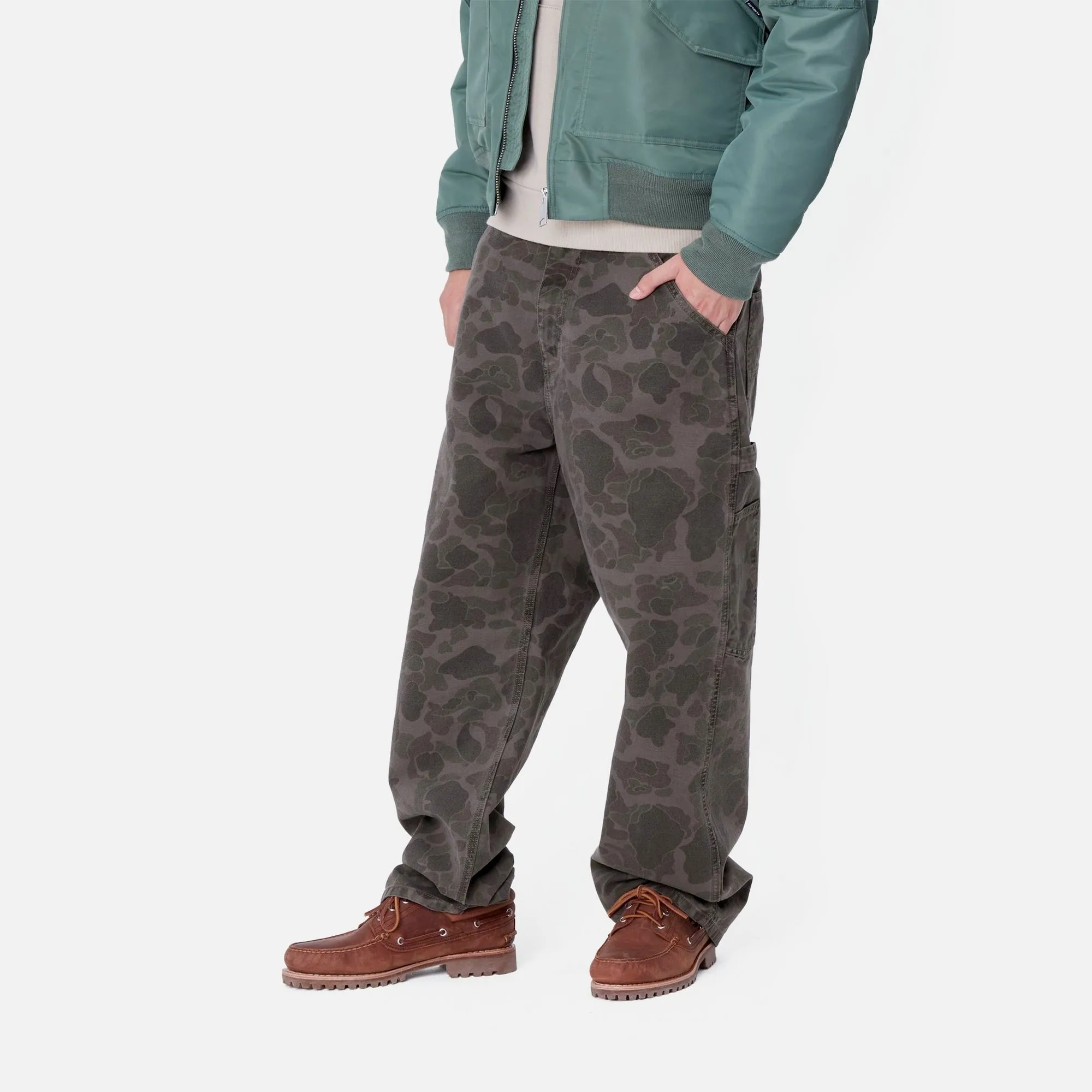 Duck Camo Single Knee Pant | Green / Graphite (garment dyed)