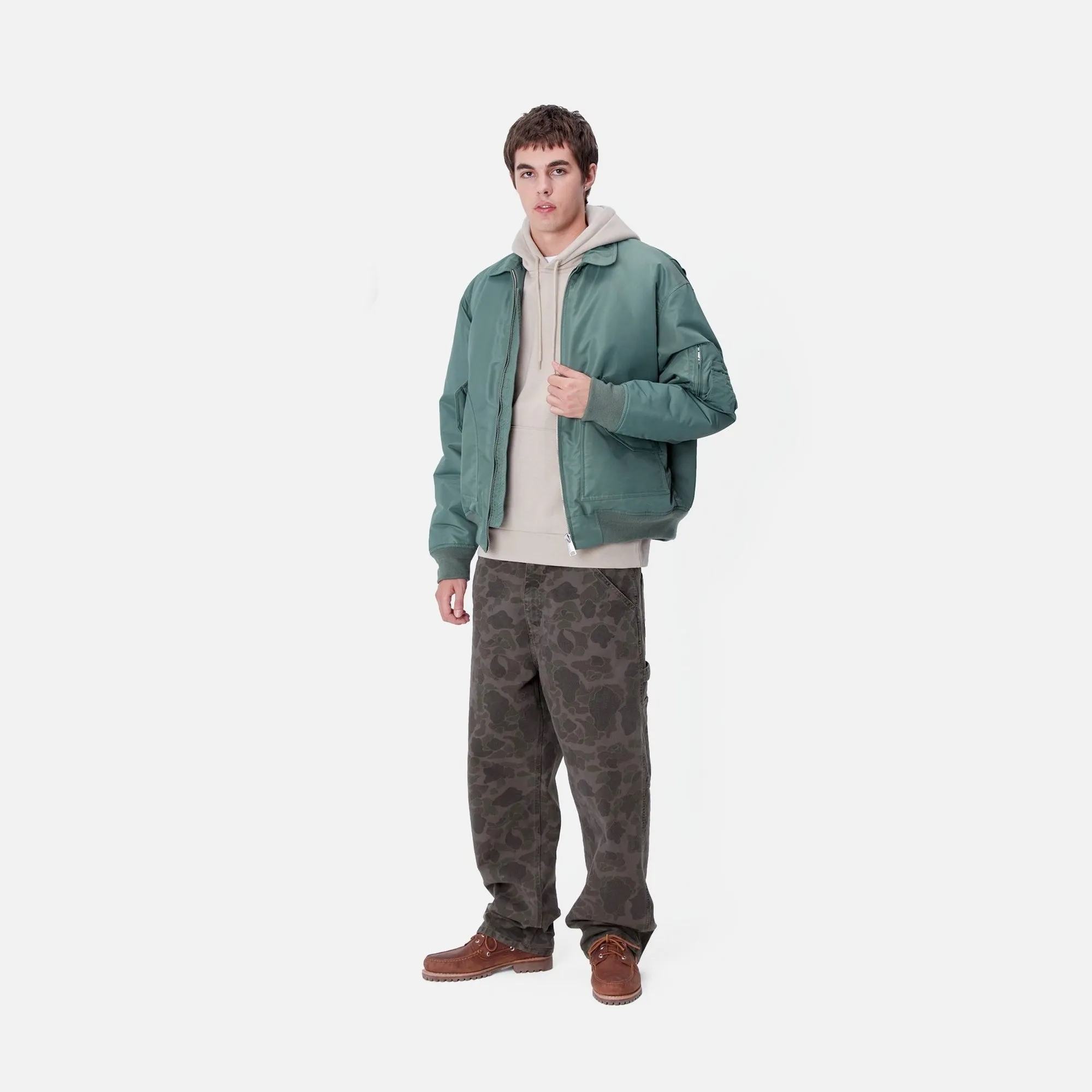 Duck Camo Single Knee Pant | Green / Graphite (garment dyed)