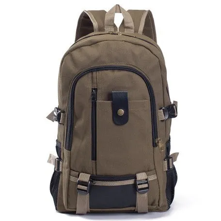 DUNNMALL 19 New Korean Style Men's Backpack Backpack Retro Leisure Travel Backpack Canvas Middle School Student Schoolbag Factory Wholesale