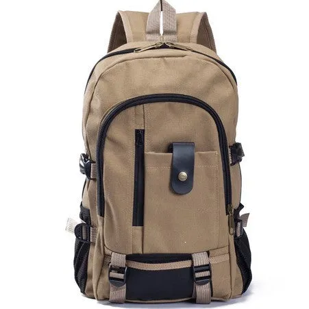 DUNNMALL 19 New Korean Style Men's Backpack Backpack Retro Leisure Travel Backpack Canvas Middle School Student Schoolbag Factory Wholesale