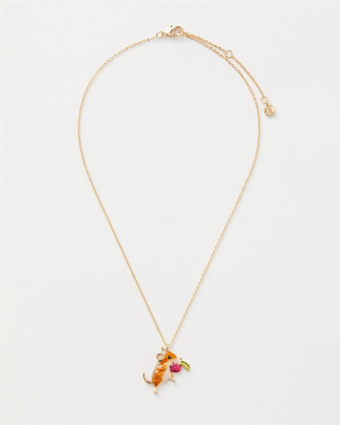 Enamel Vole Short Necklace