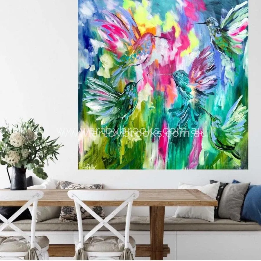 Forest flight   - original on gallery  canvas 120x120cm