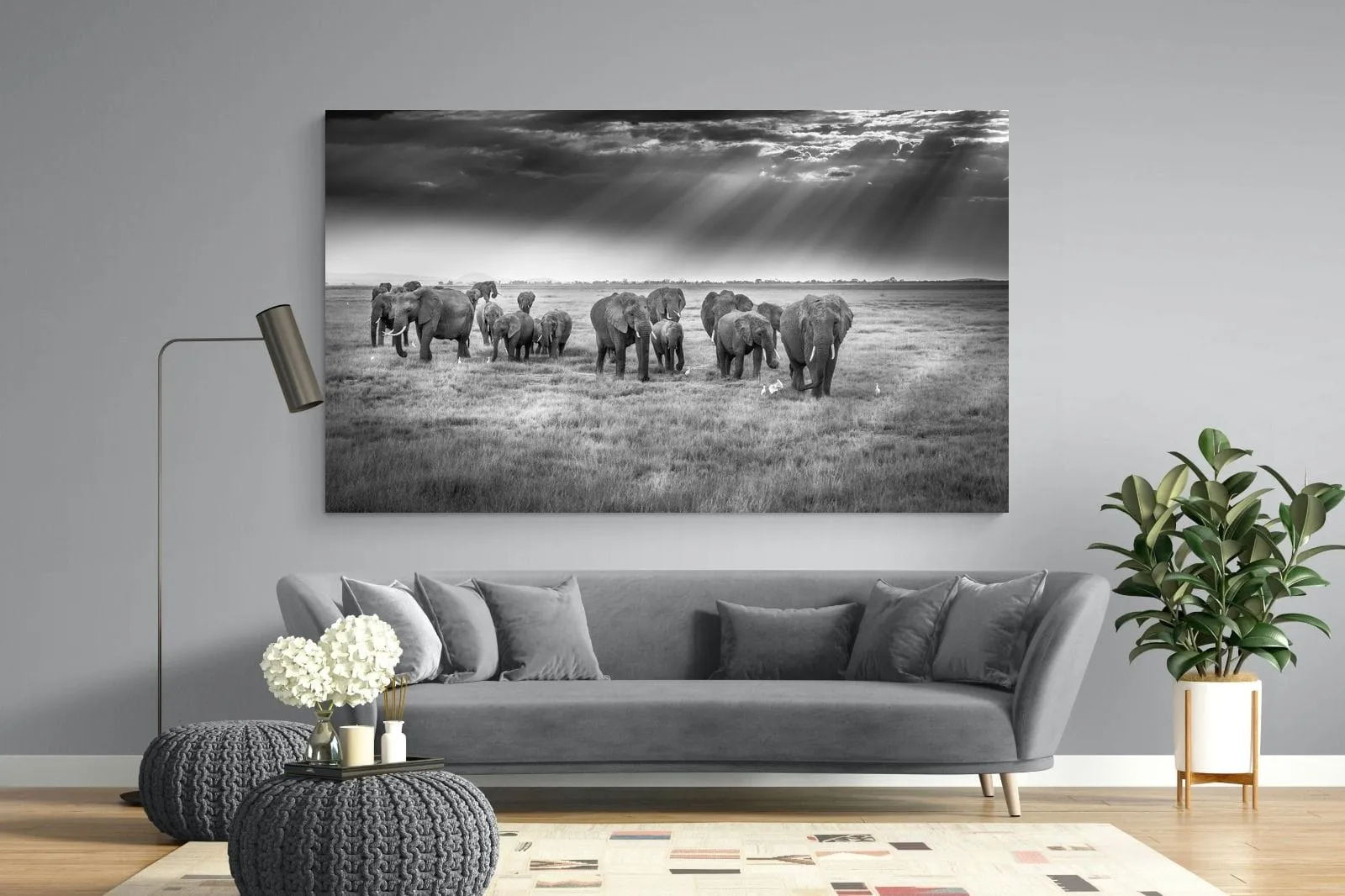 Grazing Elephants