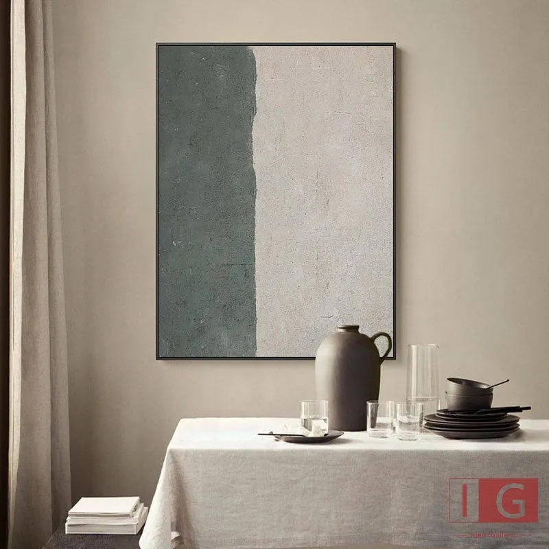 Green Minimalist Painting Dinning Room Wall Art Decor Qp043