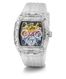 GUESS Mens Clear Multi-function Watch