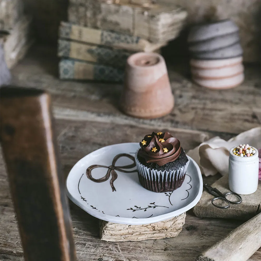 Hand-painted Ceramic Bow Plate