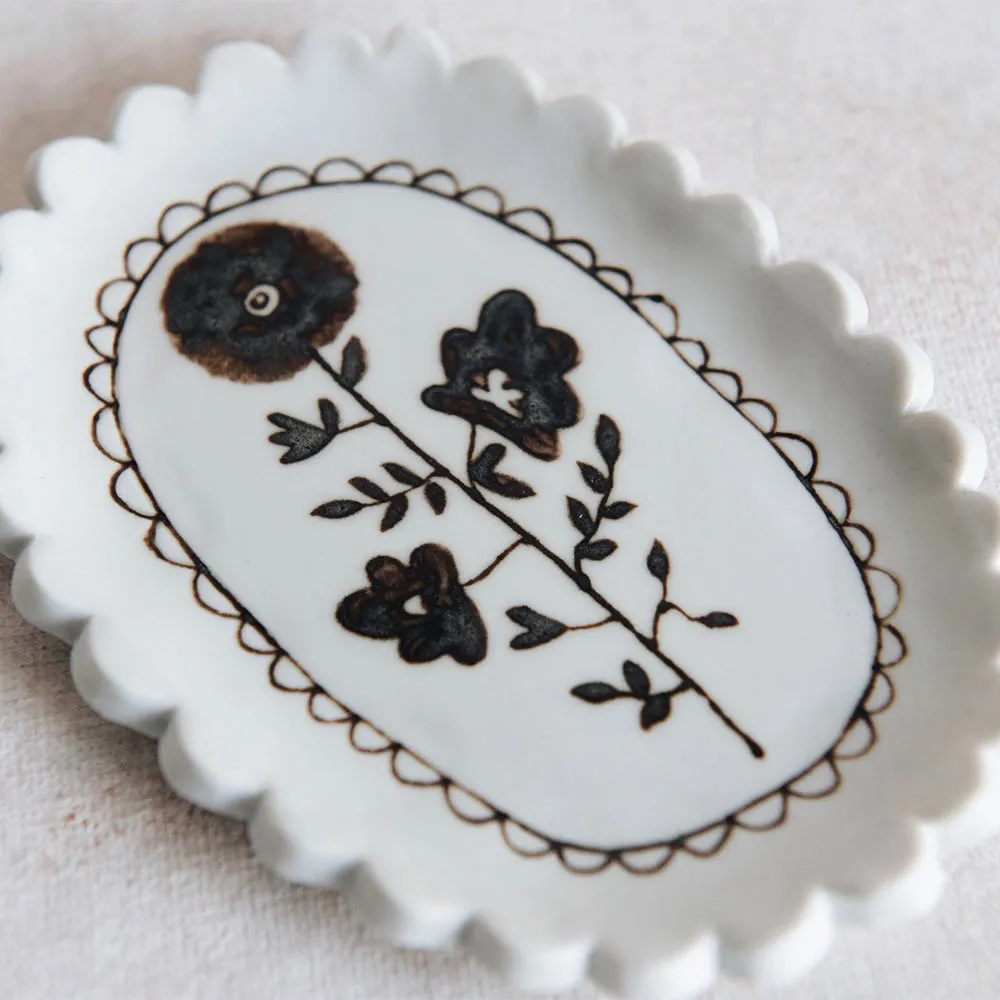 Hand-painted Porcelain Posy Tray