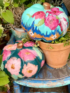 Hand Painted Southwestern pumpkin