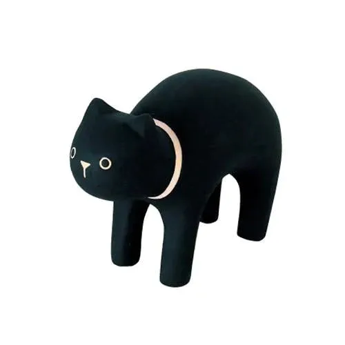 Handmade Tiny Wooden Animals - Black Cat