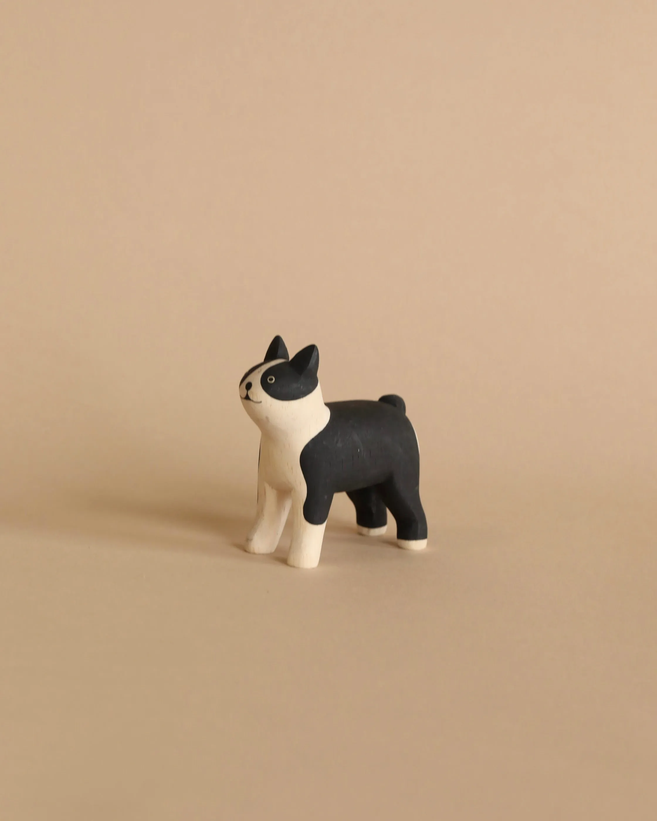 Handmade Tiny Wooden Animals - Boston Terrier