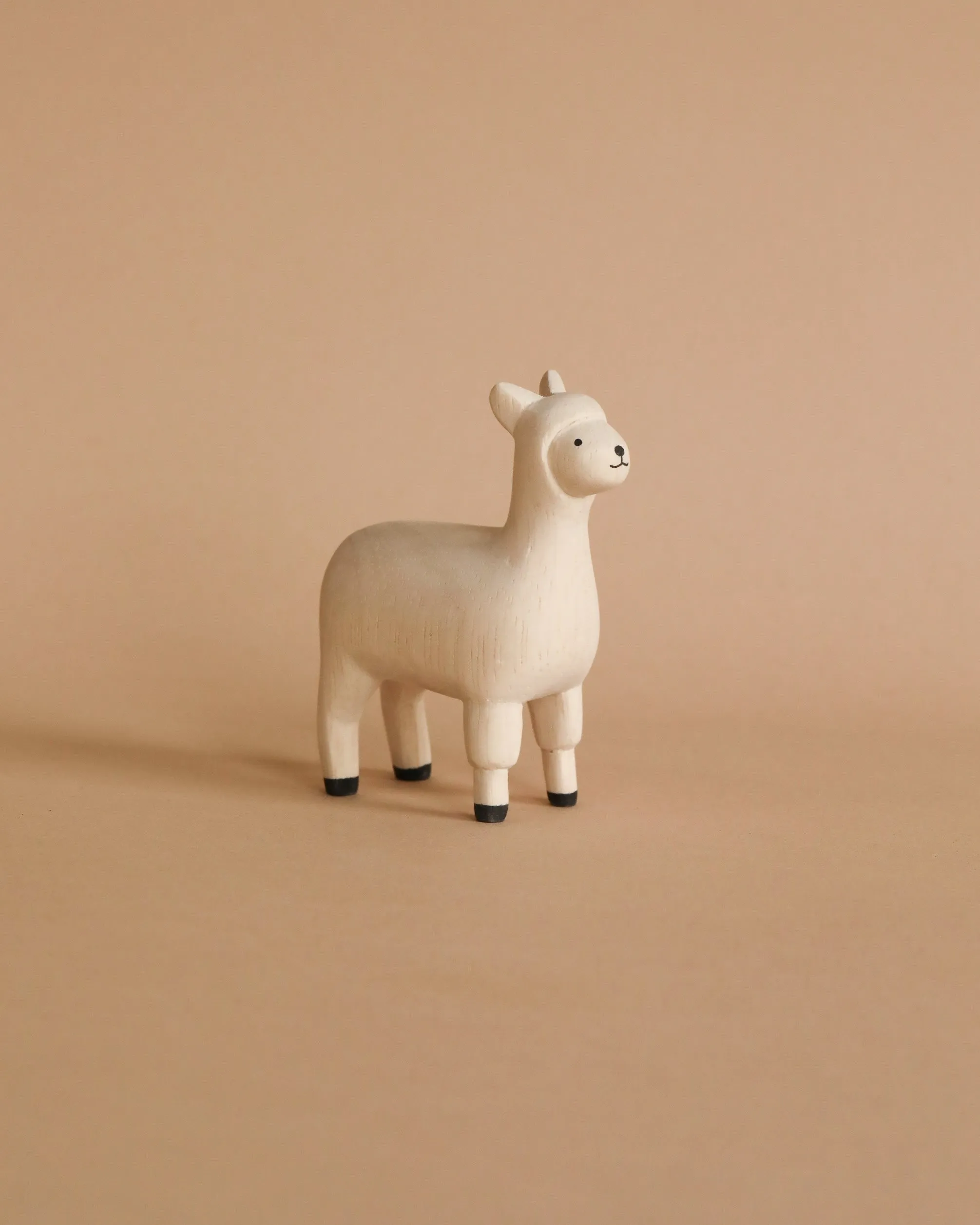 Handmade Tiny Wooden Farm Animals - Alpaca