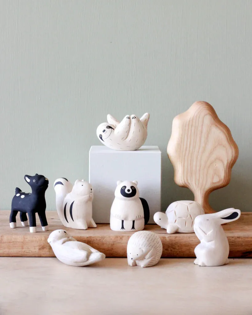 Handmade Tiny Wooden Forest Animals - Bunny