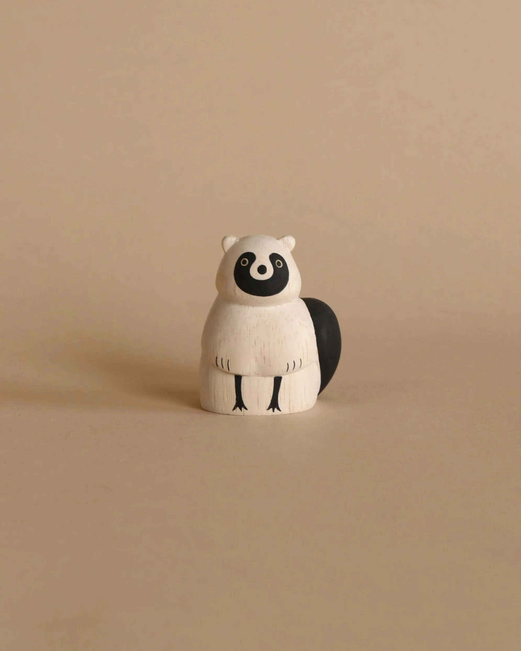 Handmade Tiny Wooden Forest Animals - Raccoon