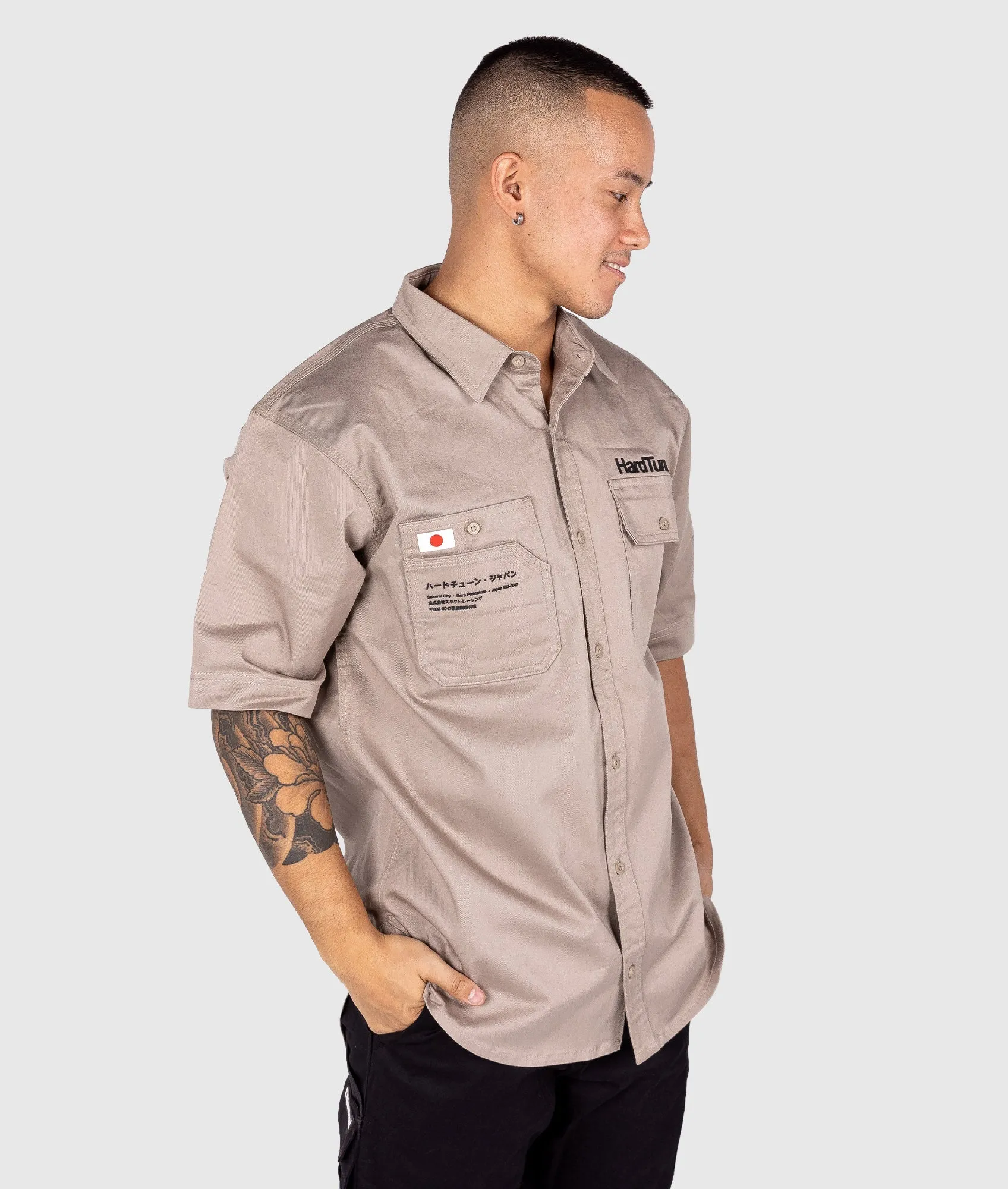 Hardtuned Short Sleeve Work Shirt - Tan