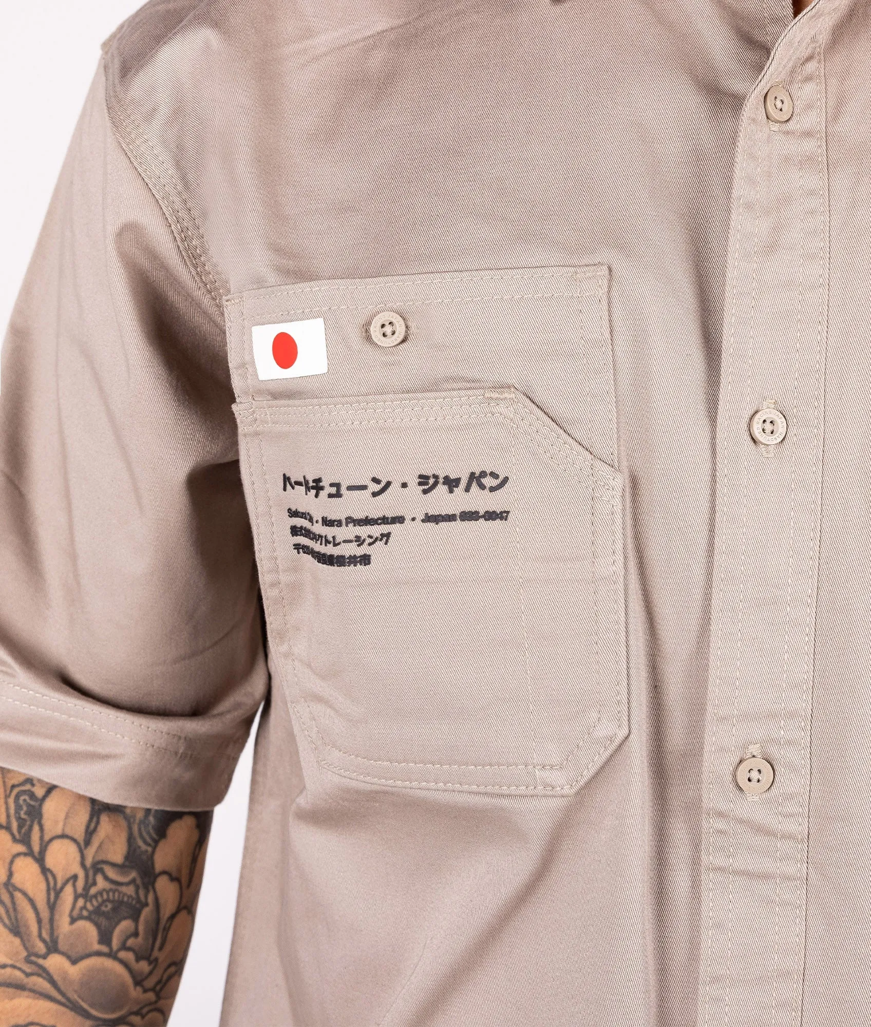 Hardtuned Short Sleeve Work Shirt - Tan