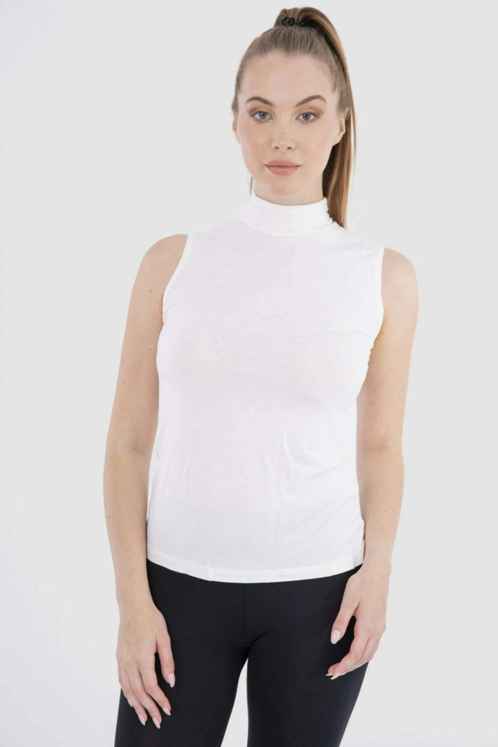 High Neck Sleeveless Top