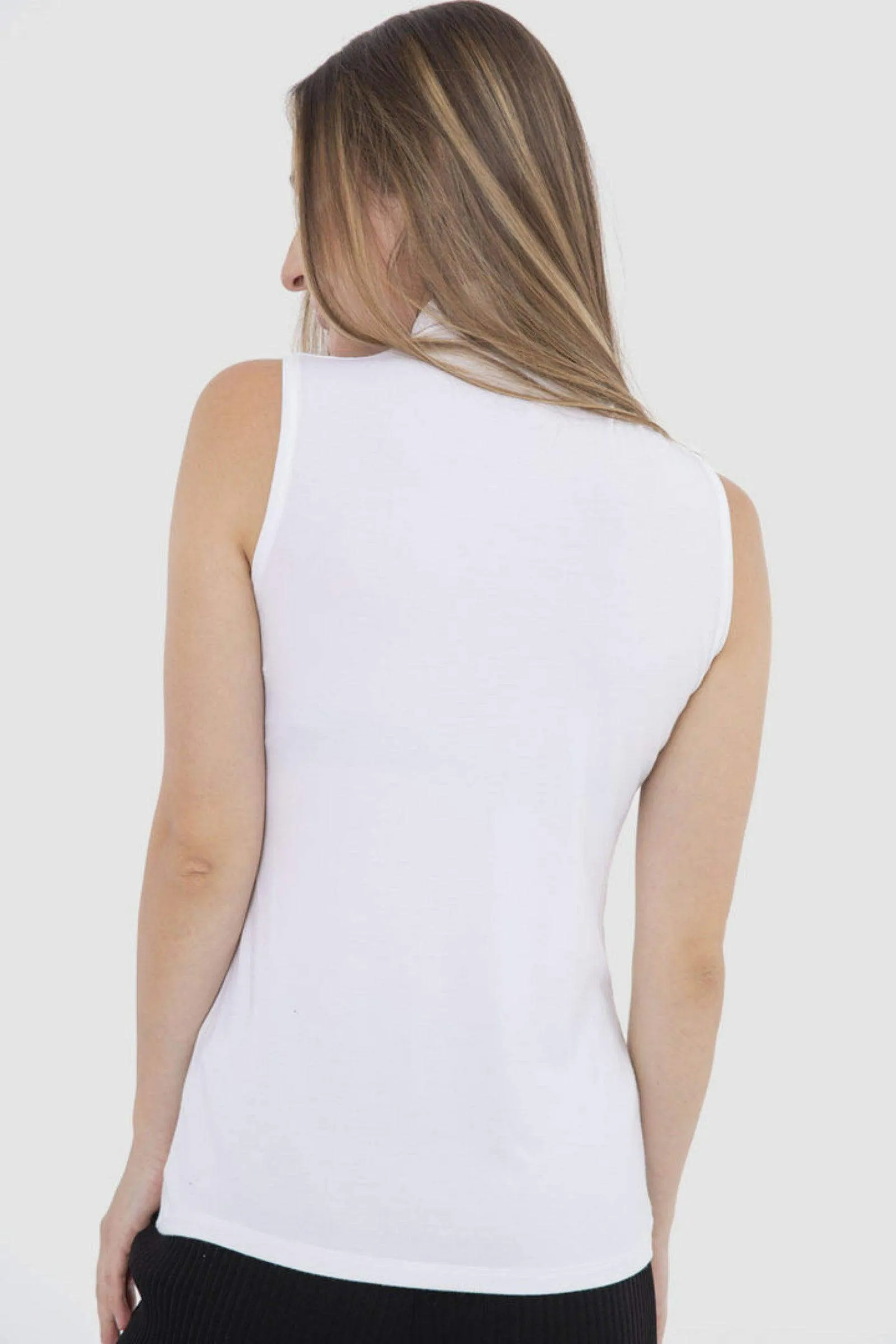 High Neck Sleeveless Top