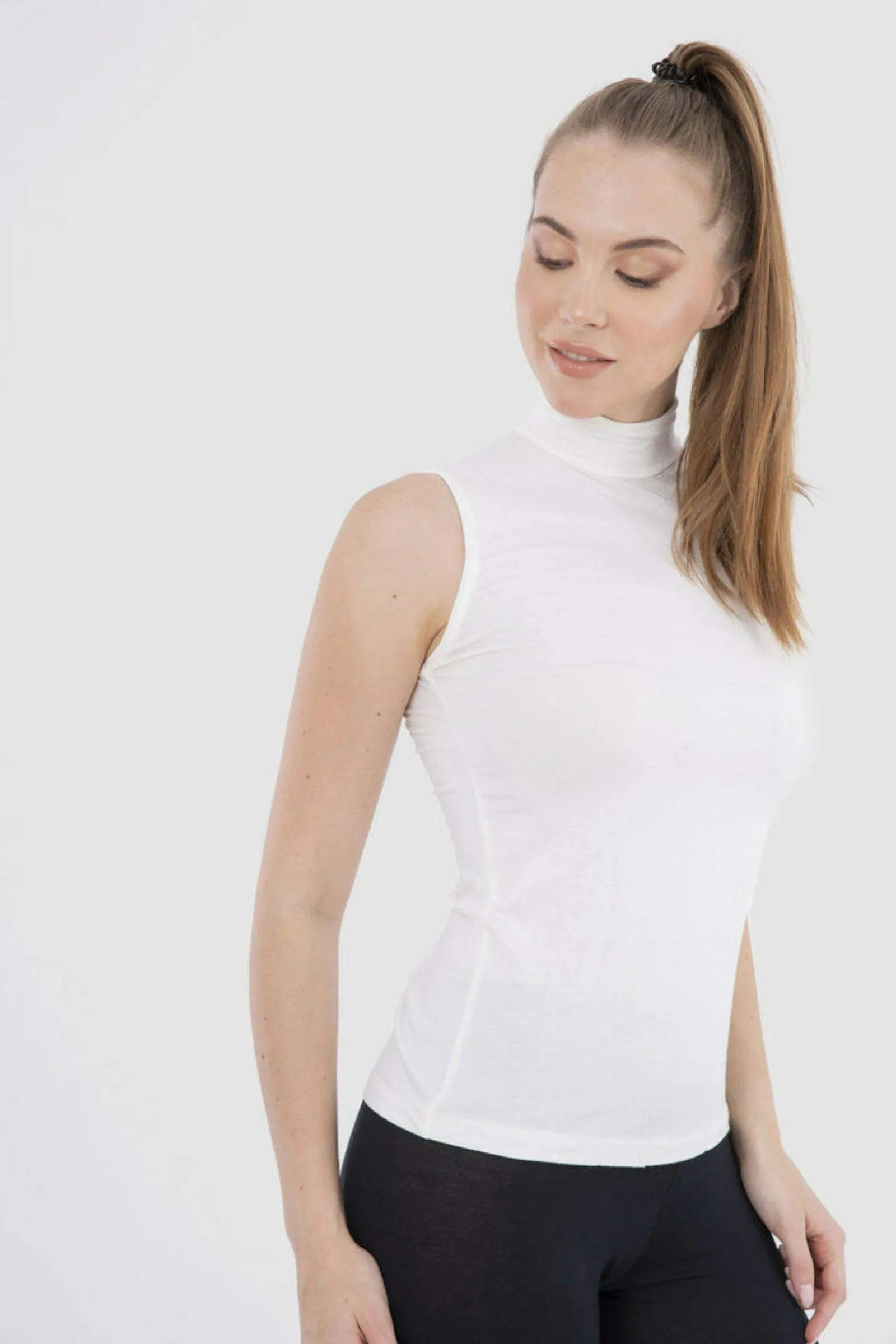 High Neck Sleeveless Top