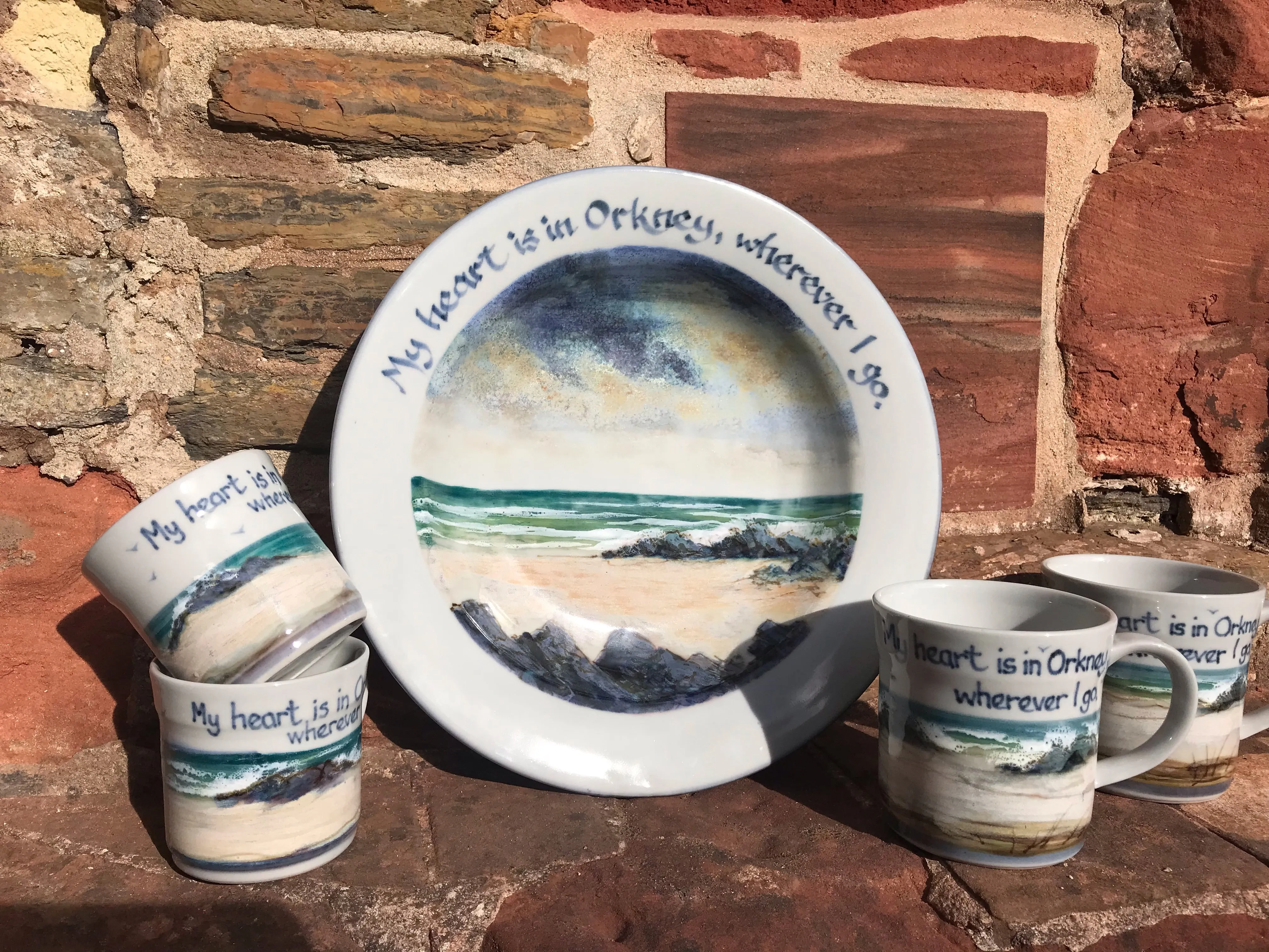 Highland stoneware 'My heart is in Orkney' One Off Serving Platter