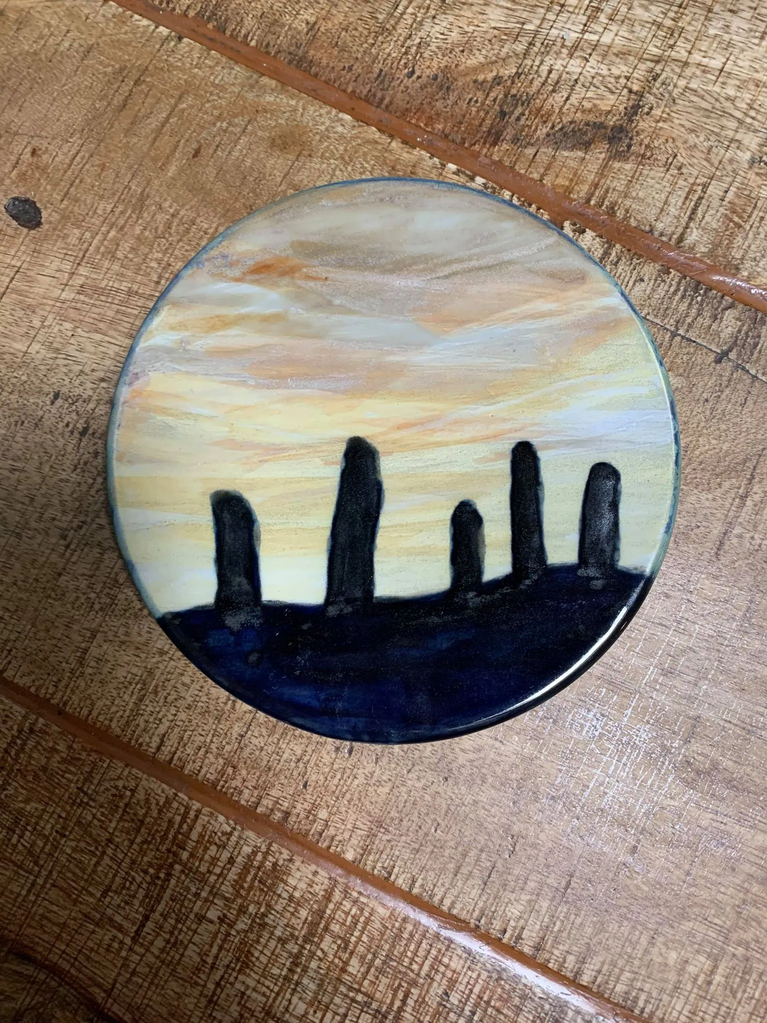 Highland Stoneware  Ring of Brodgar "Sunset" Trivet