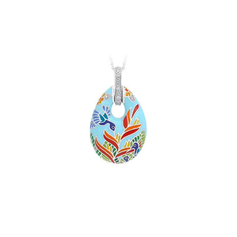 Hummingbird Sky Blue Pendant