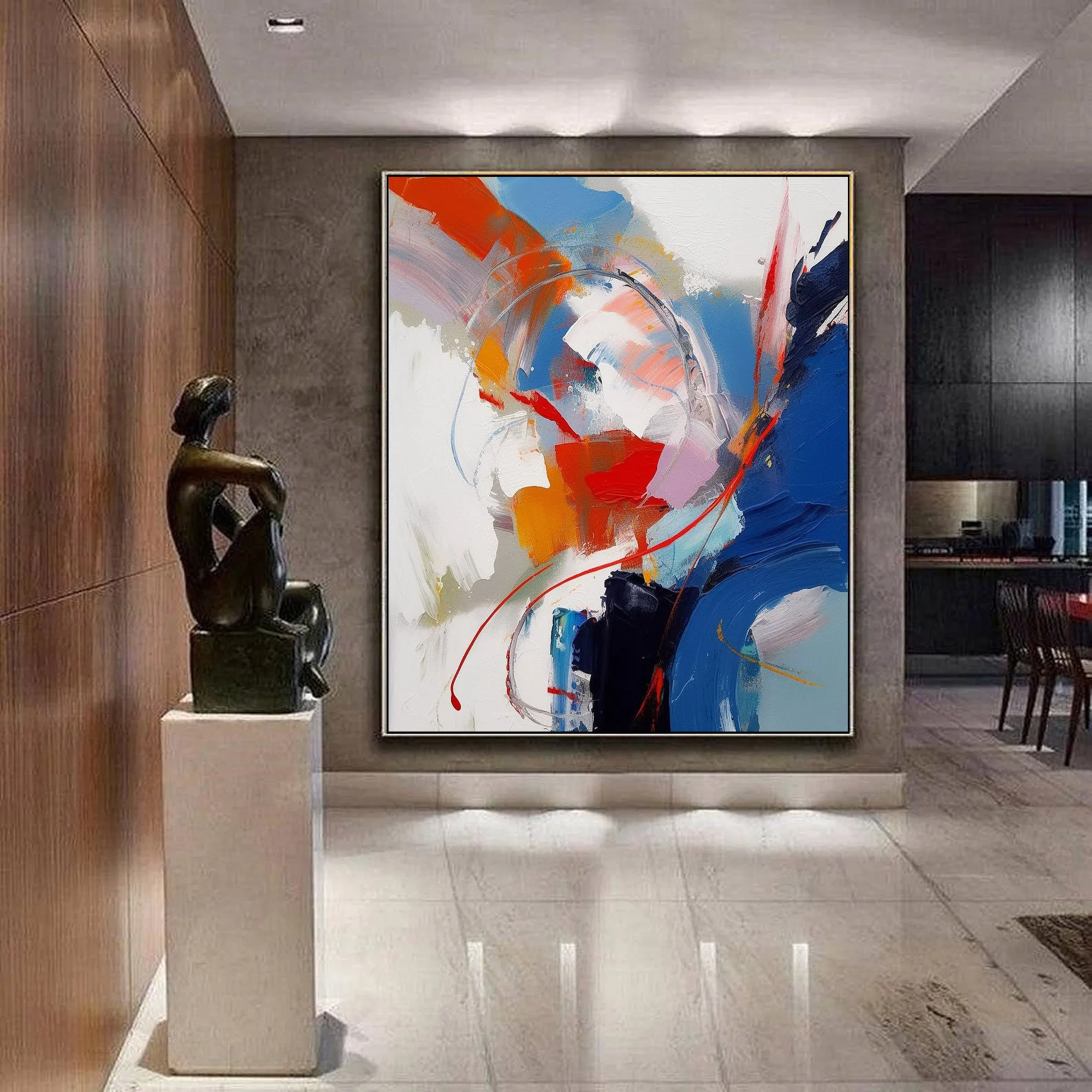 Large Abstract Painting,Modern abstract painting,original painting,Bed wall art,xl abstract painting