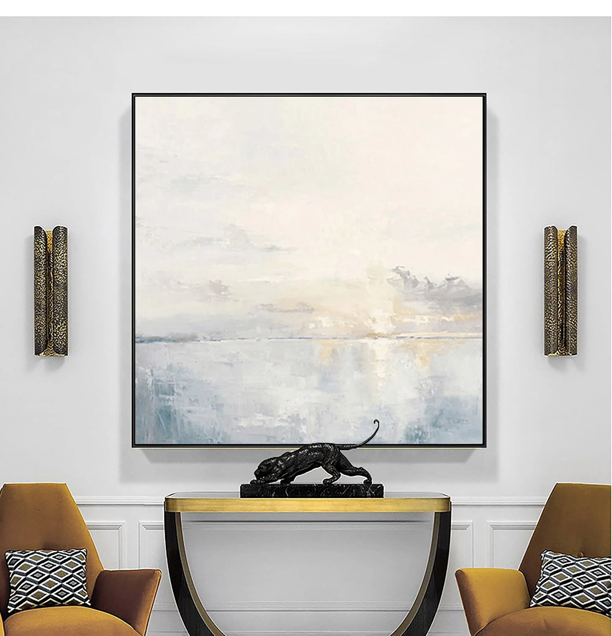 Large Ocean Sunset Painting on Canvas Painting Cloud Painting Op066