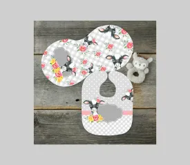 Little Cow Bib & Burp Cloth Set