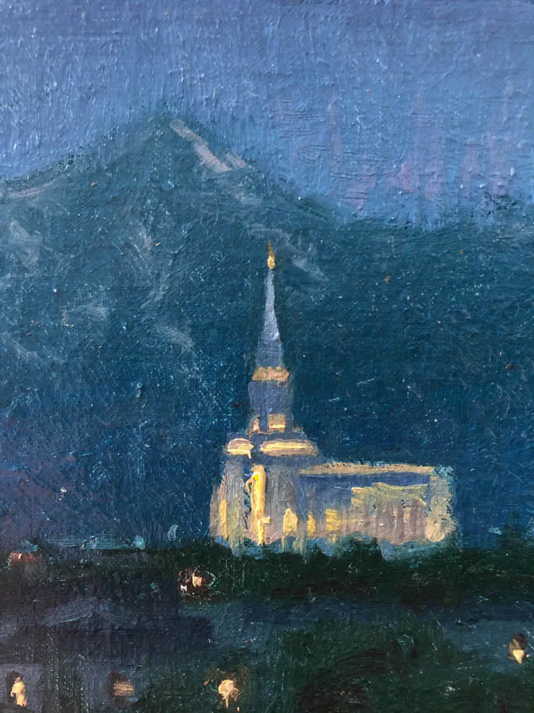 Lofty Splendor(Oquirrh Mountain Temple) by Warren Neary