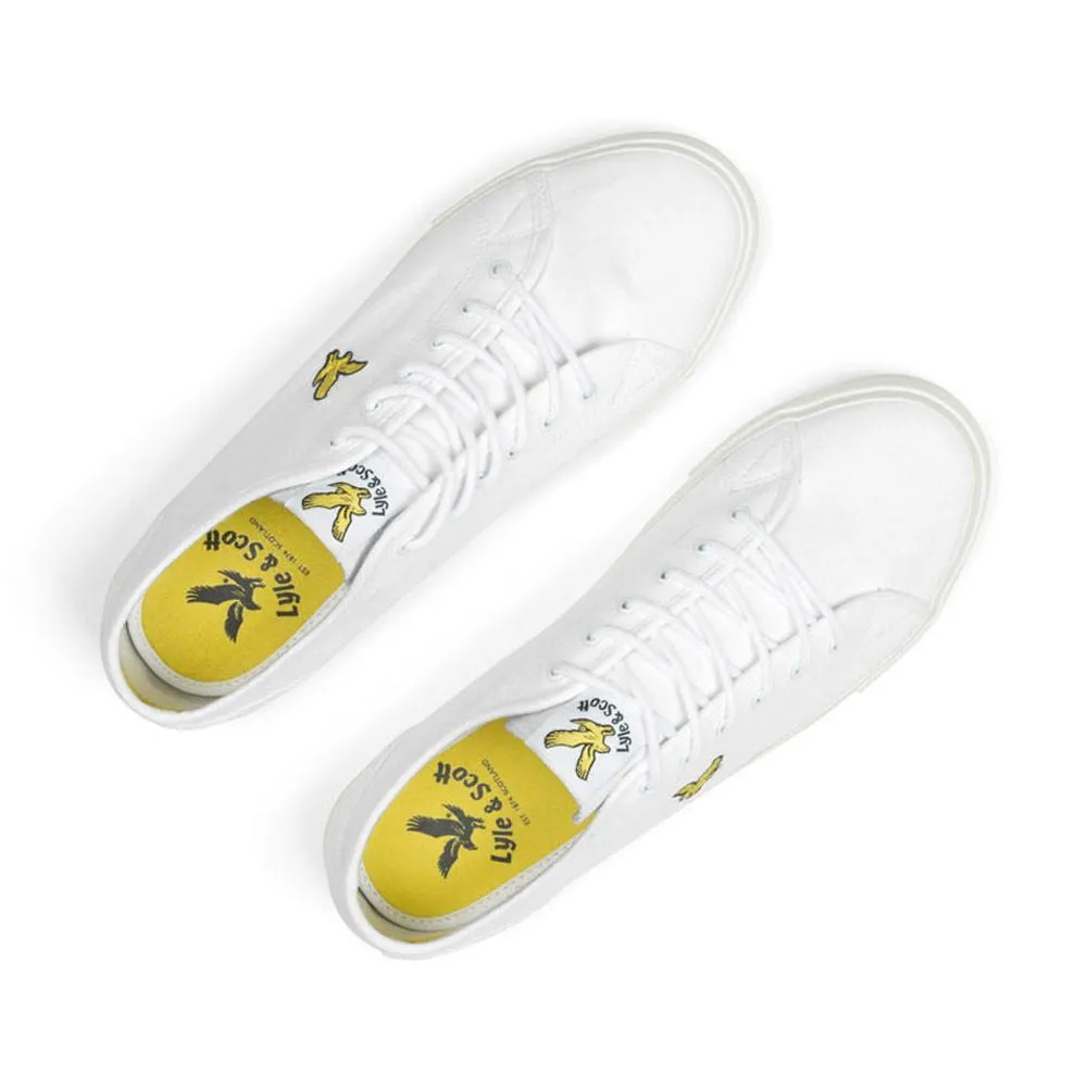 Lyle And Scott Teviot Canvas Plimsoll Trainers - White Twill