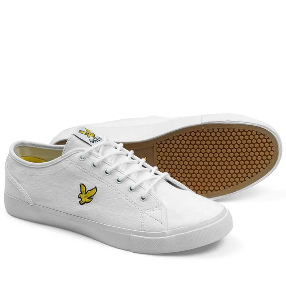 Lyle And Scott Teviot Canvas Plimsoll Trainers - White Twill