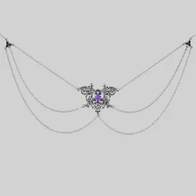 MALVOLIA. Garden of Remembrance Amethyst Necklace - Silver