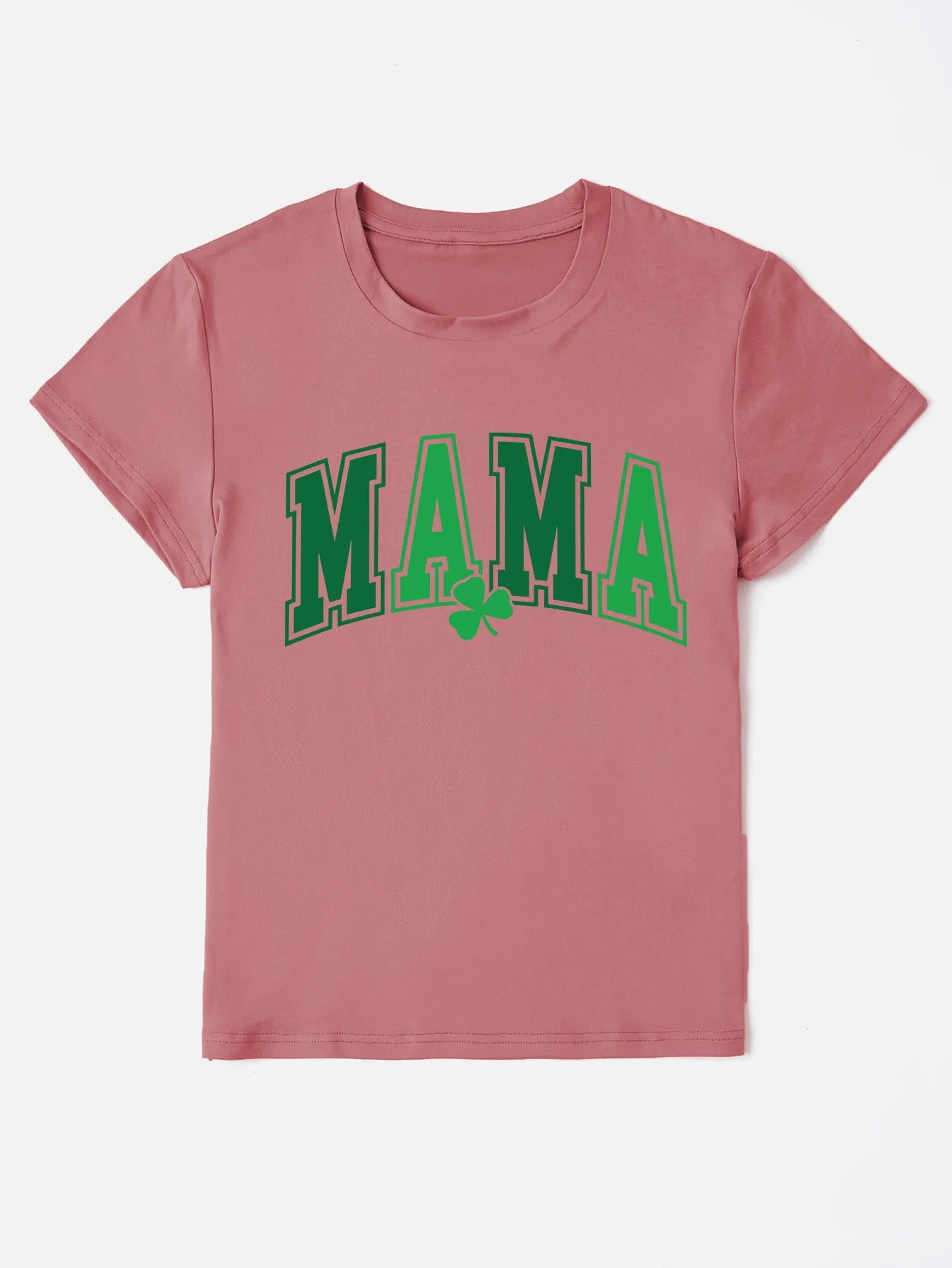 MAMA Round Neck Short Sleeve T-Shirt