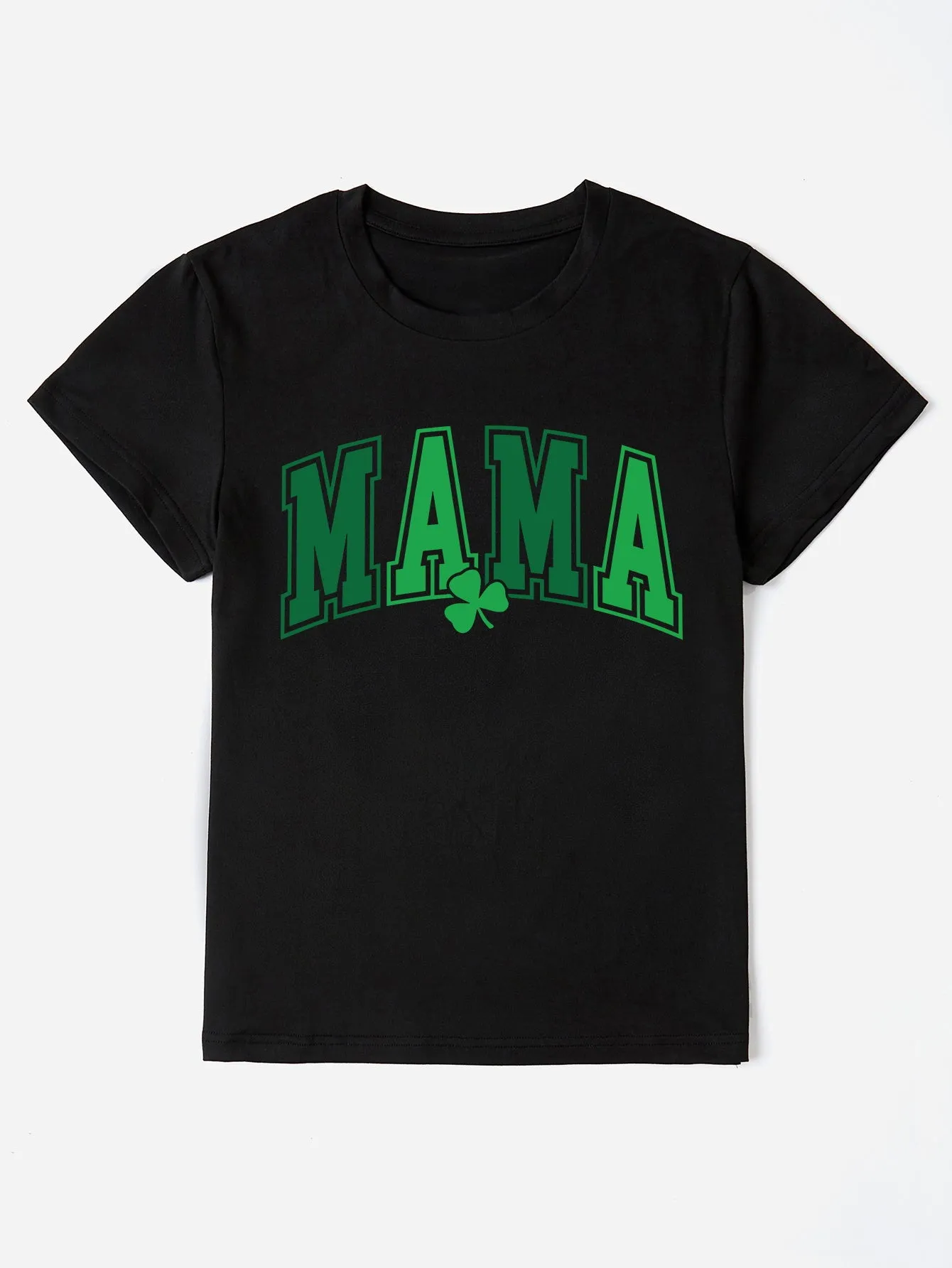 MAMA Round Neck Short Sleeve T-Shirt