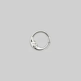 MAN IN THE MOON. Silver Clicker Ring - Septum