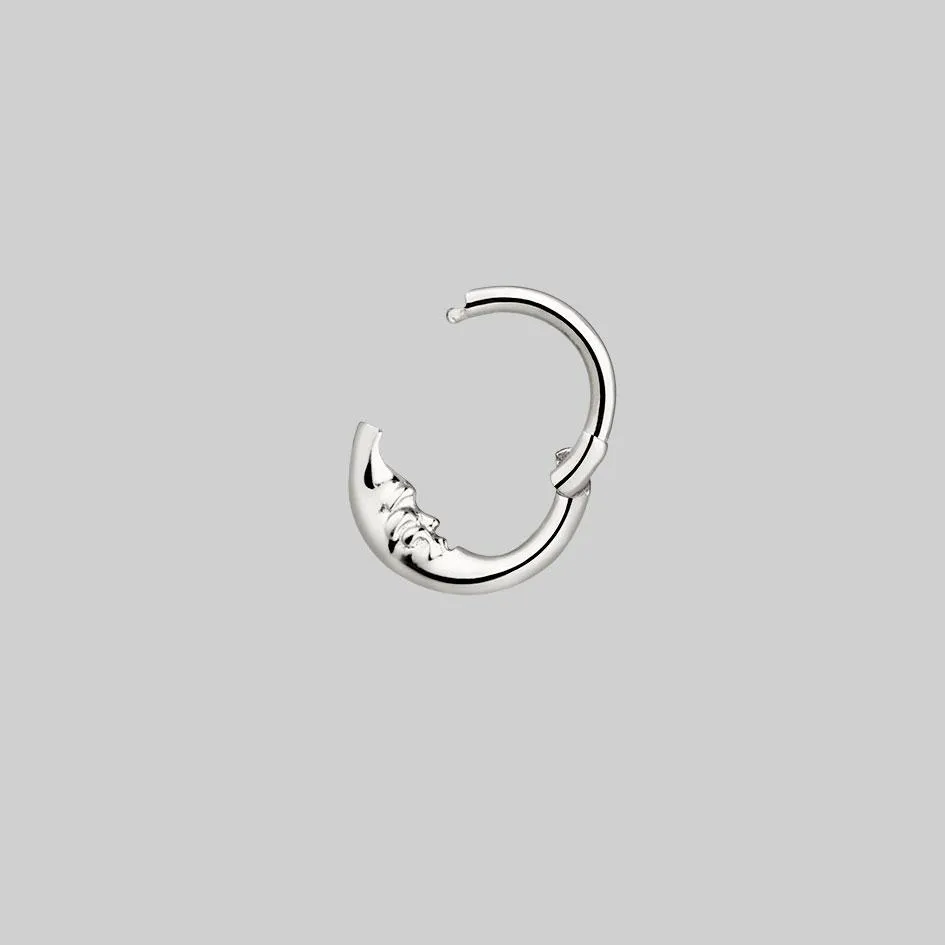 MAN IN THE MOON. Silver Clicker Ring - Septum