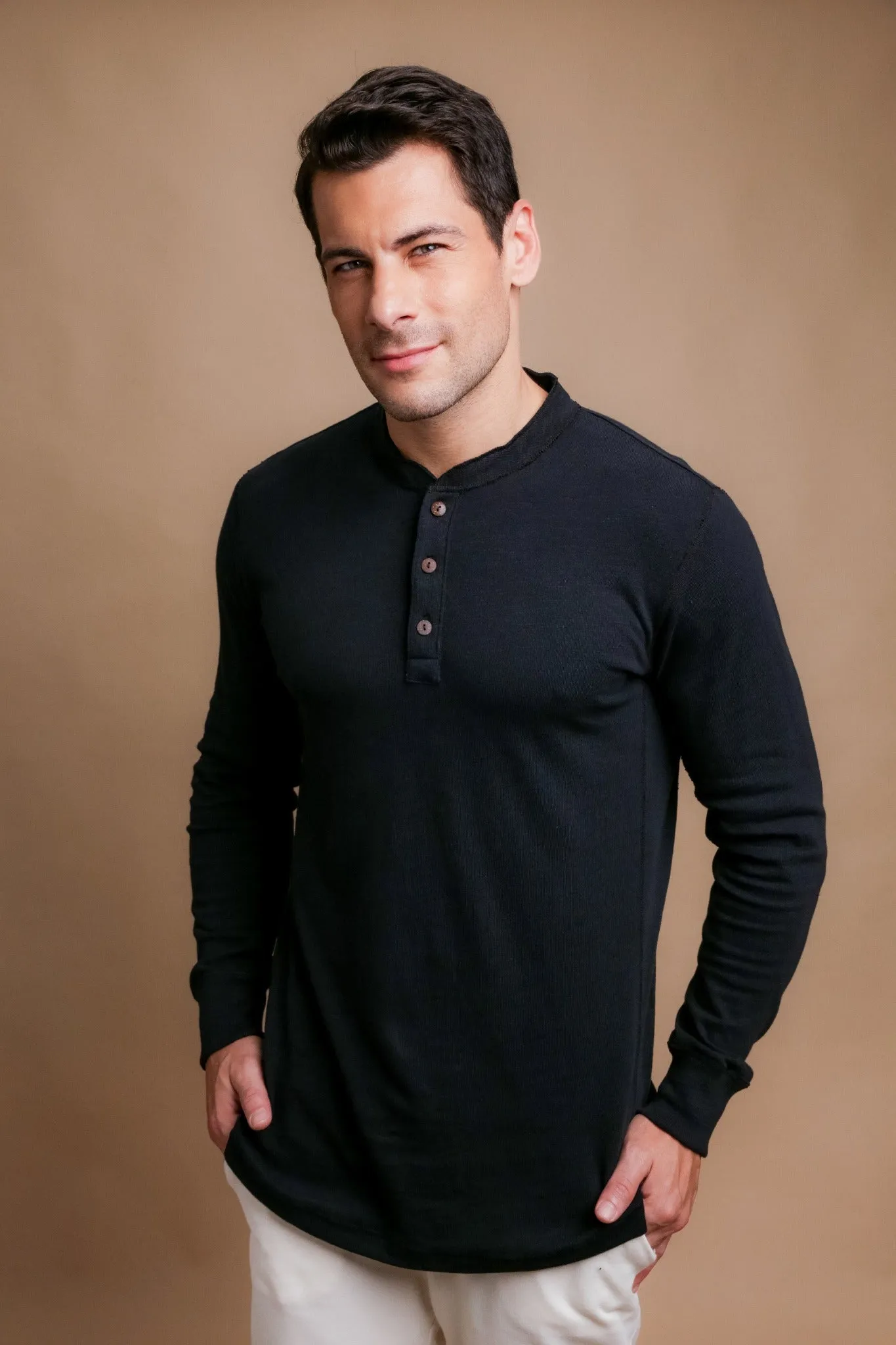 Men's Henley Long Sleeve Shirt