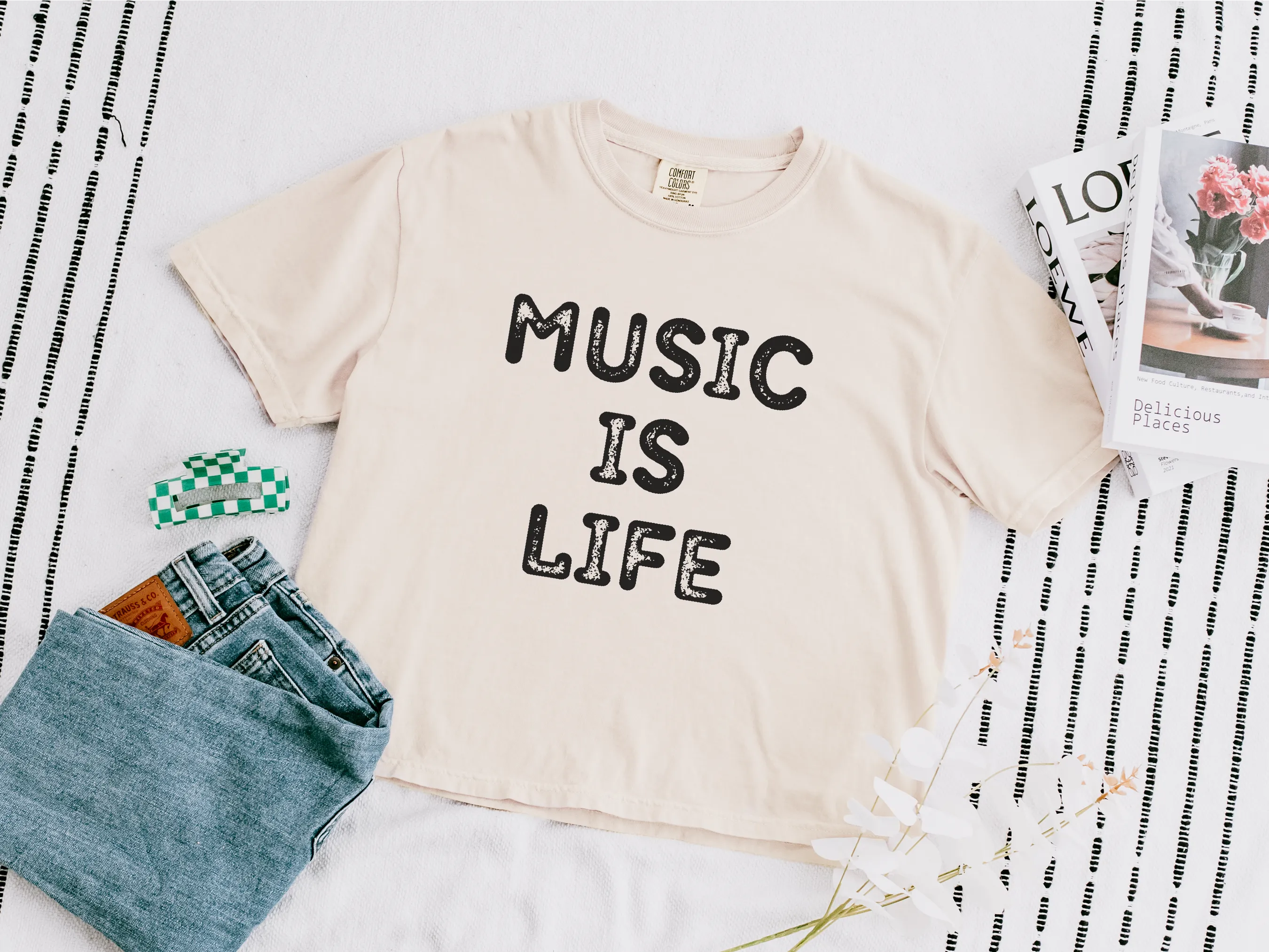 Music Is Life Women's Boxy Crop Tee