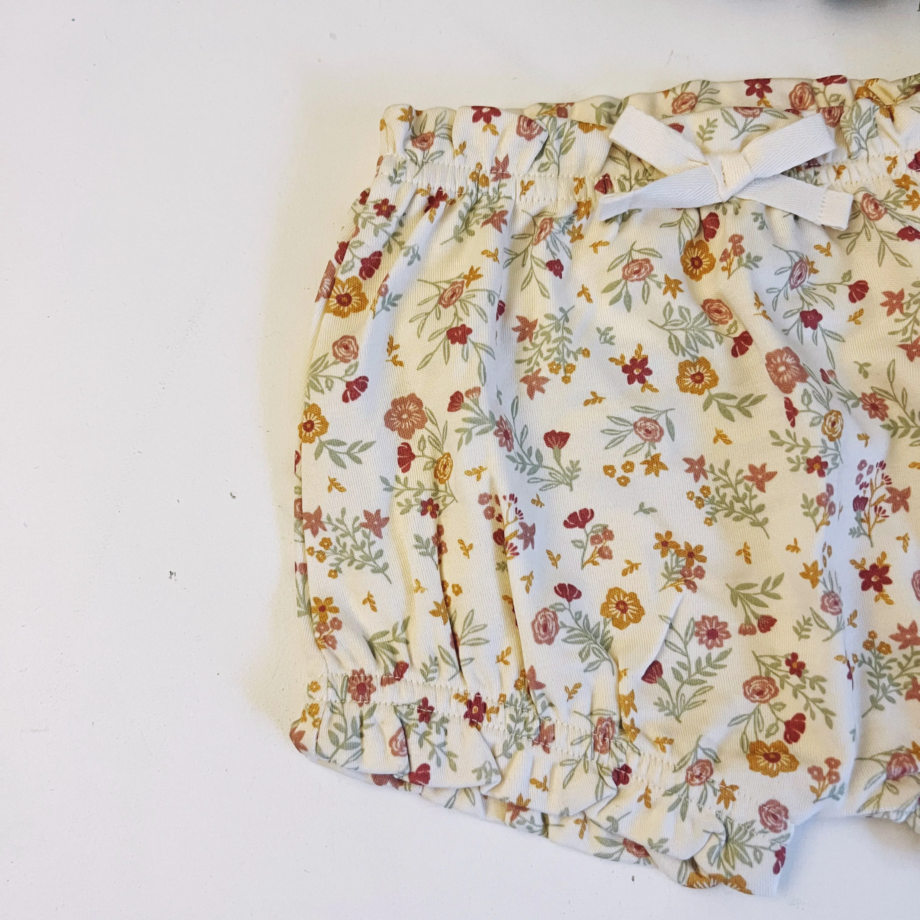 Organic Cotton Baby June Ruffle Bloomer - Bianca Floral Berry