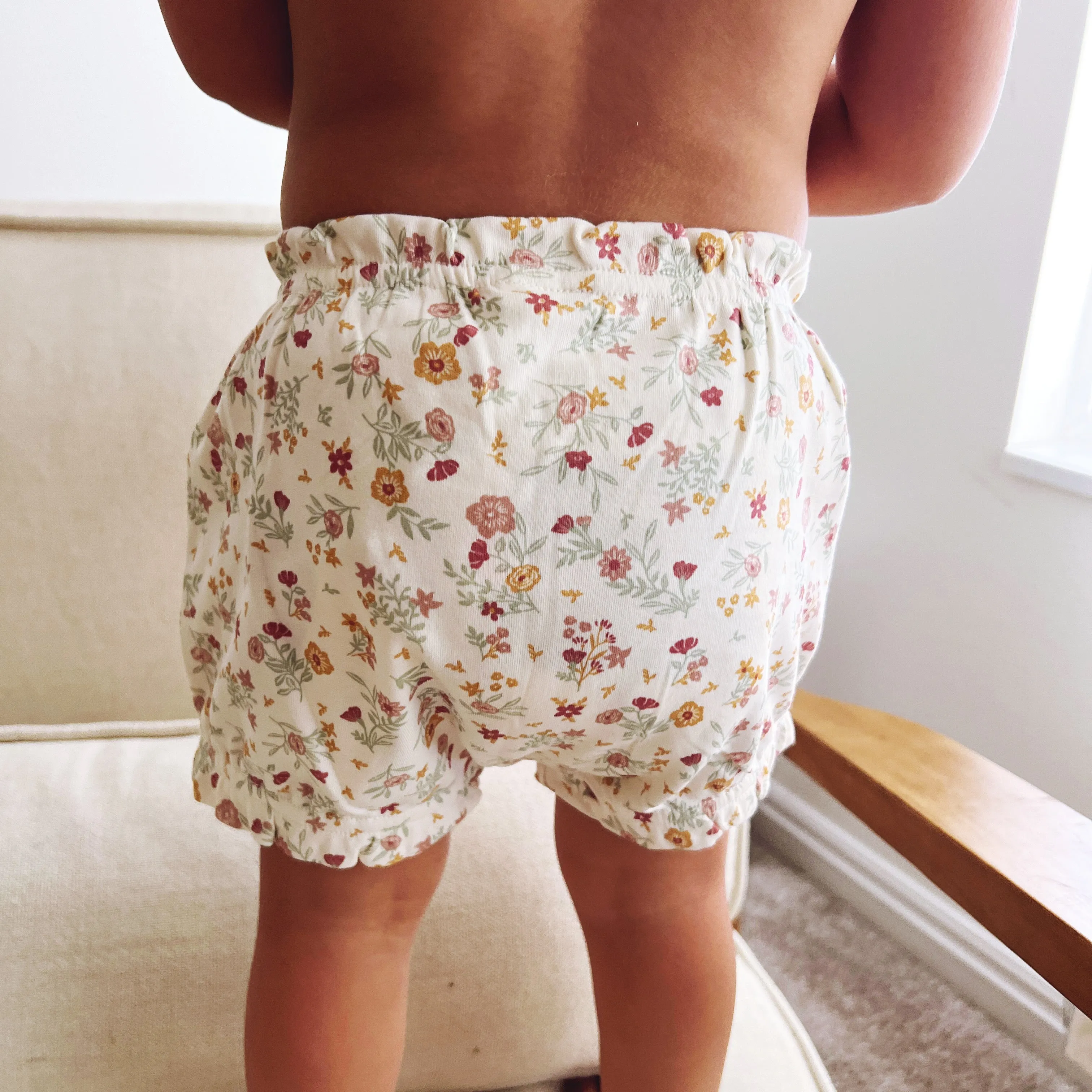 Organic Cotton Baby June Ruffle Bloomer - Bianca Floral Berry