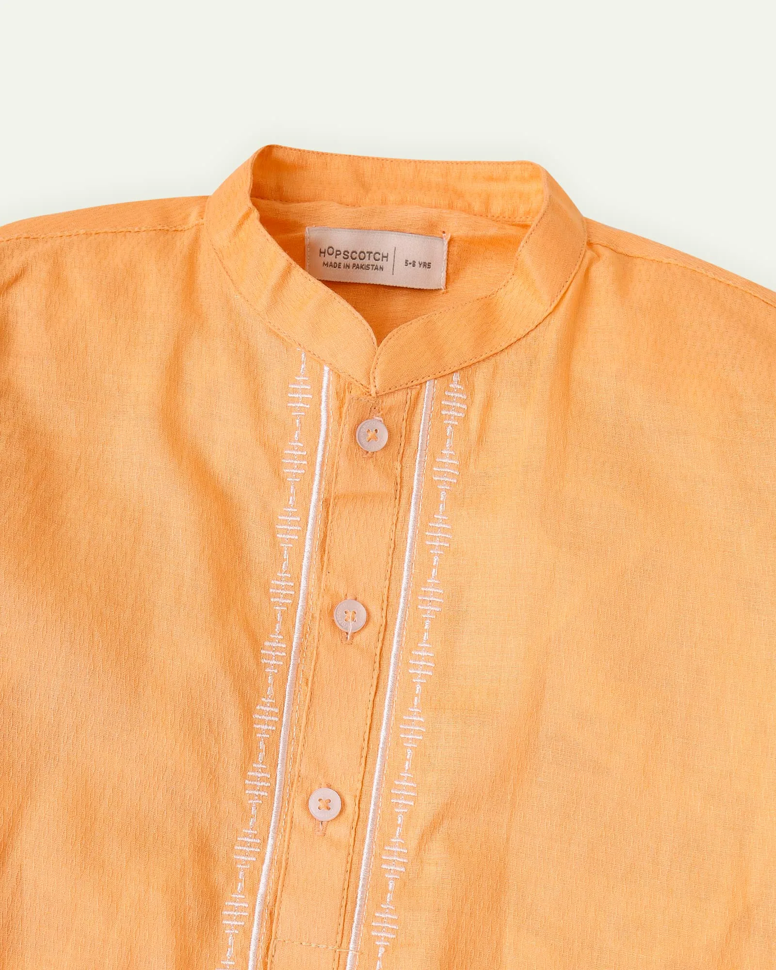 Peach Jacqaurd Kurta