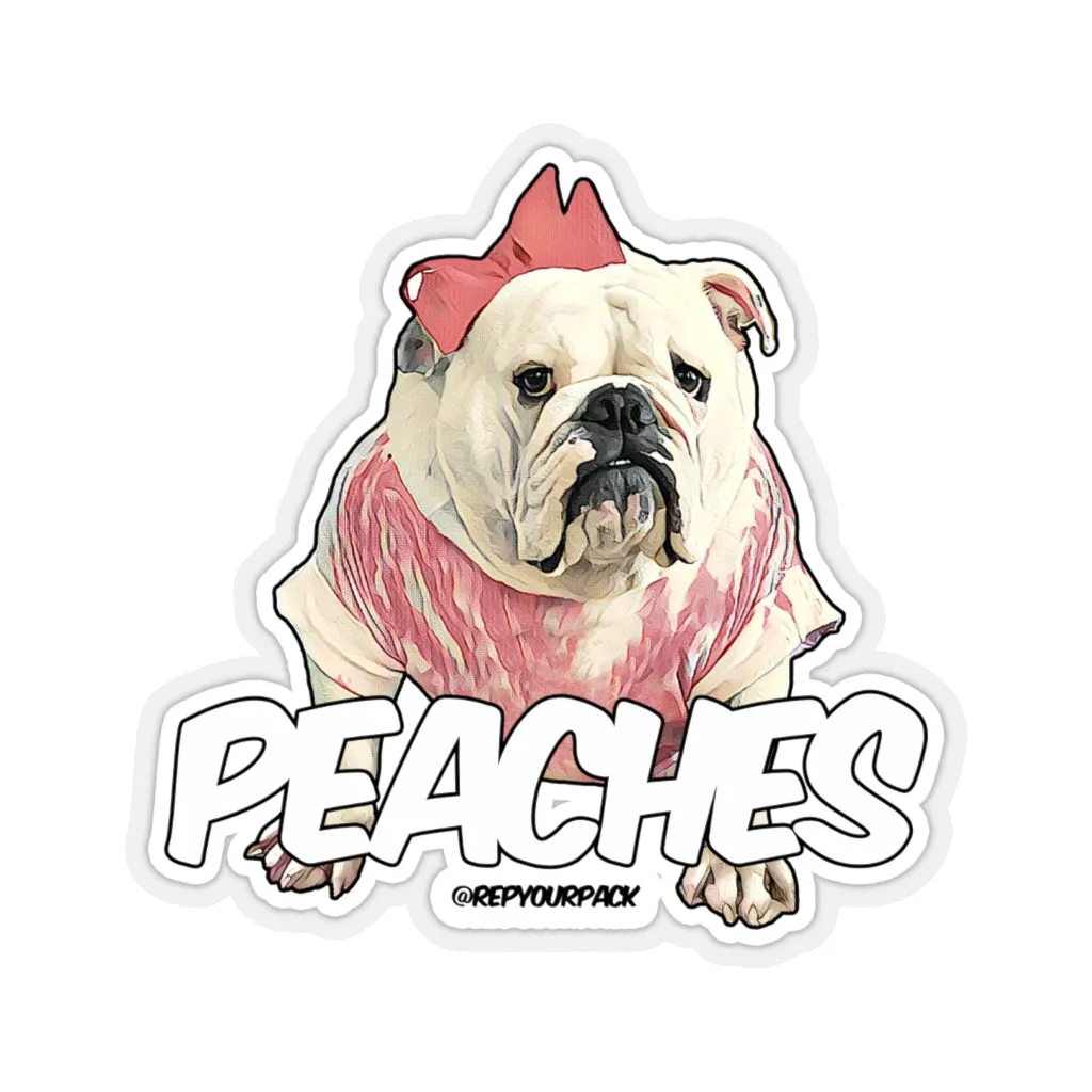 Peaches (Bow Tie) Kiss-Cut Stickers